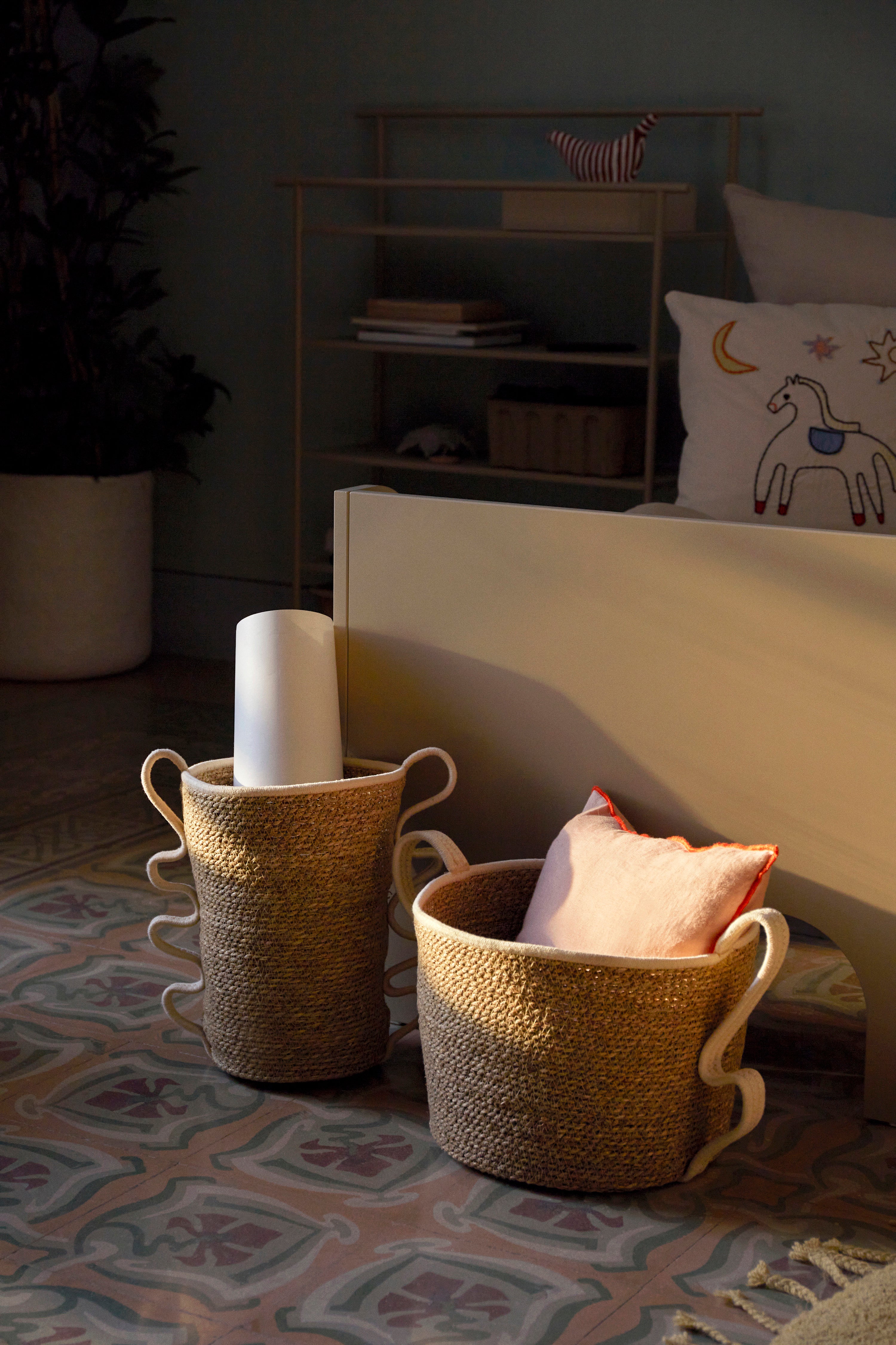 Zestaw koszy VERSO trawa morska i bawełniany sznurek