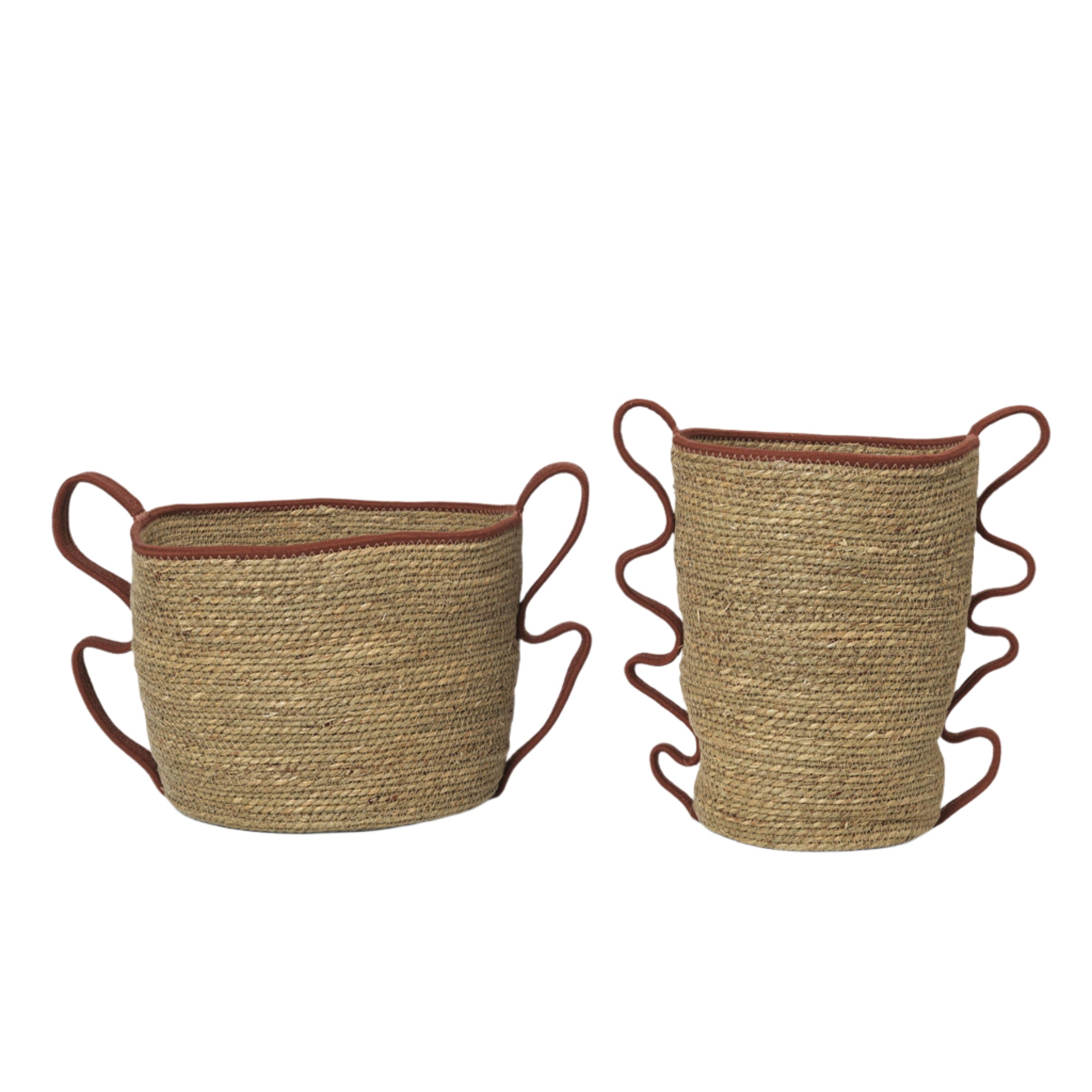 Sada košů VERSO mořská tráva s cihlovým provázkem