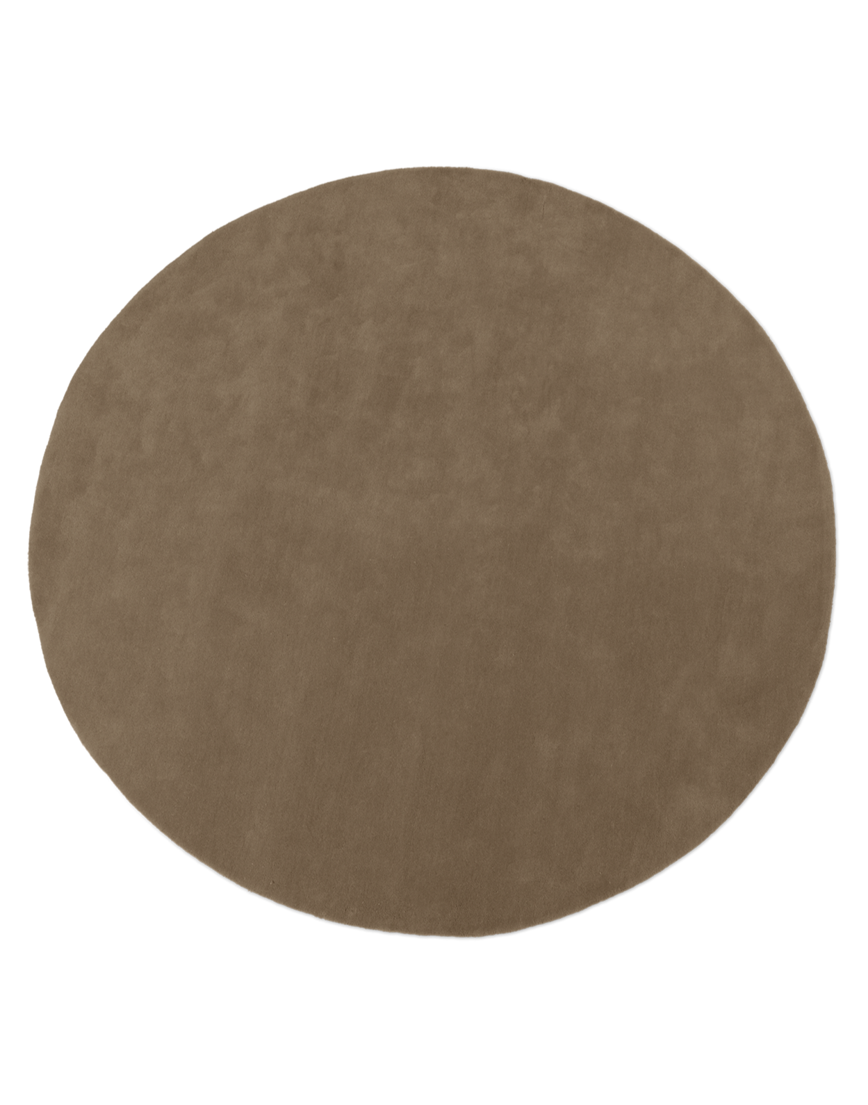 Round rug STILLE in ash brown