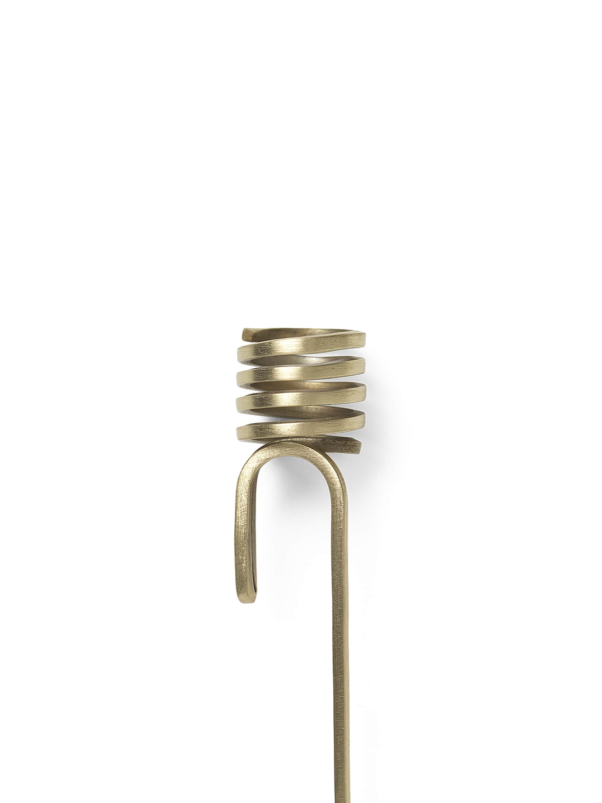 STONE brass Christmas candle holder set