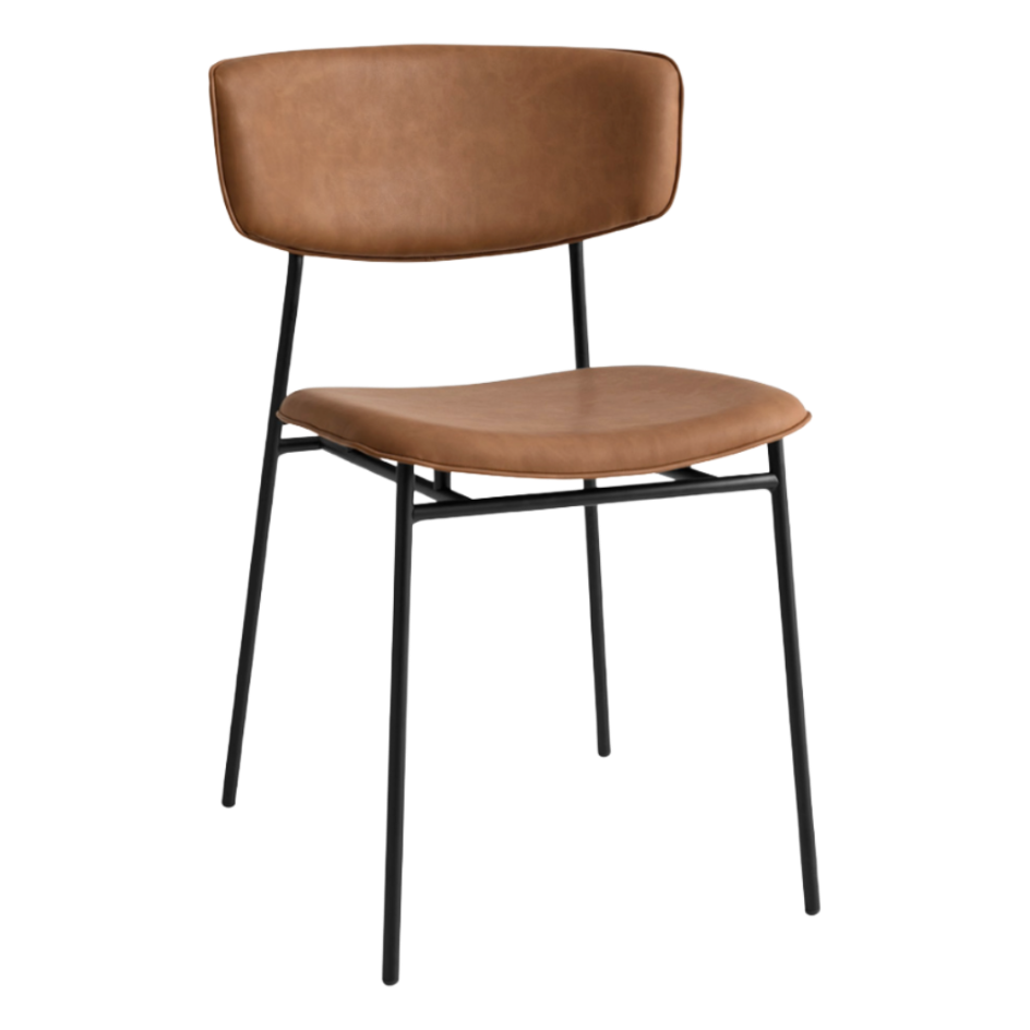 Čalouněné křeslo FIFTIES s černým podstavcem