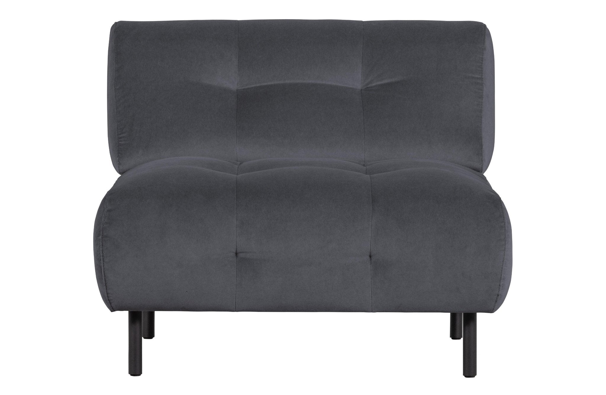 Fotel aksamitny LLOYD ciemnoszary Woood Exclusive    Eye on Design