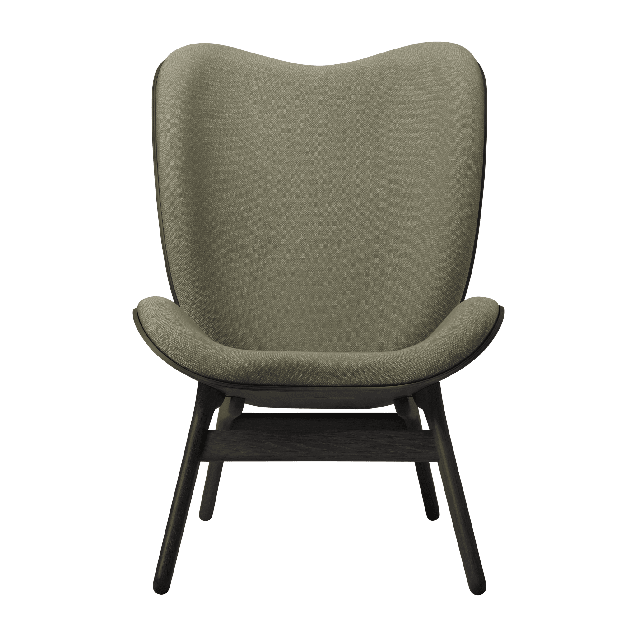 Fotel CONVERSATION PIECE TALL szałwiowy z czarną podstawą UMAGE    Eye on Design
