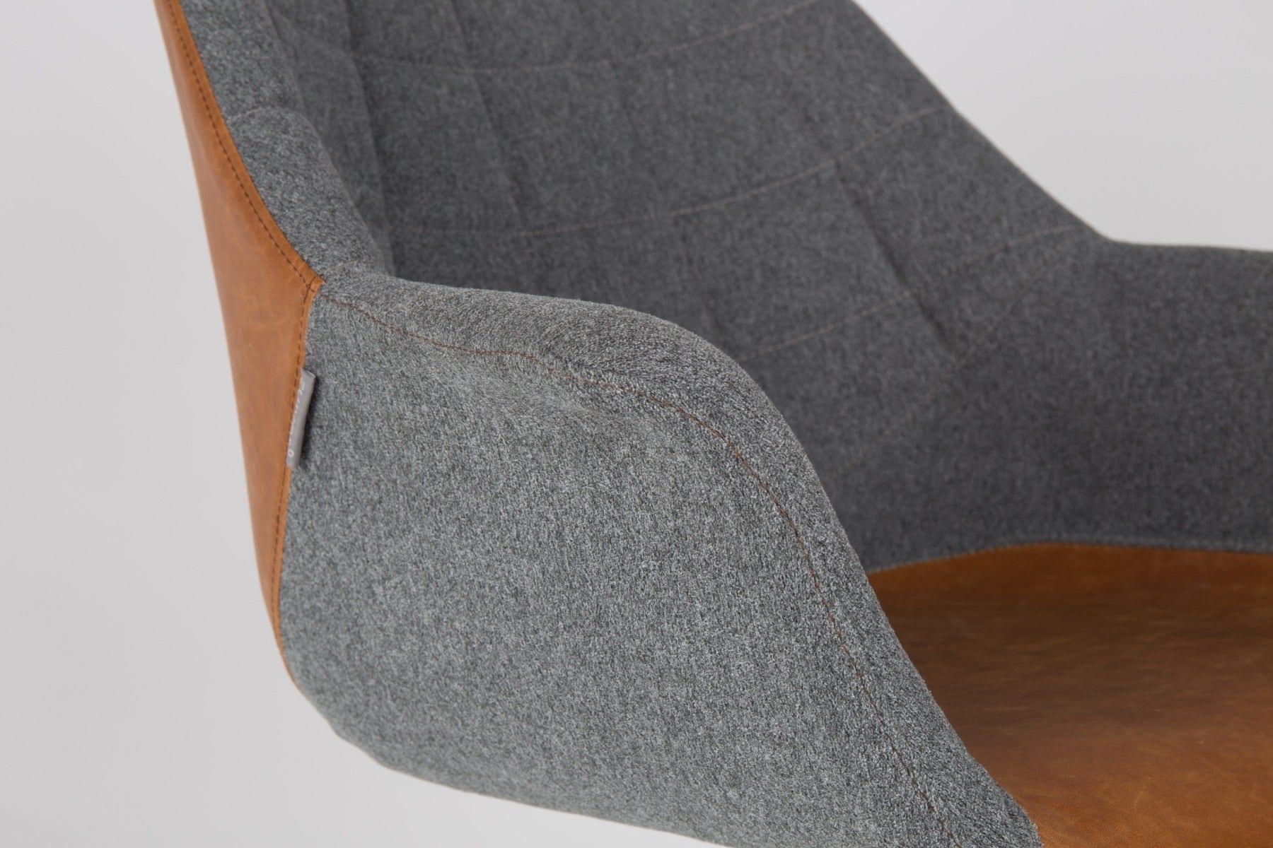 Fotel DOULTON ekoskóra brązowy Zuiver    Eye on Design