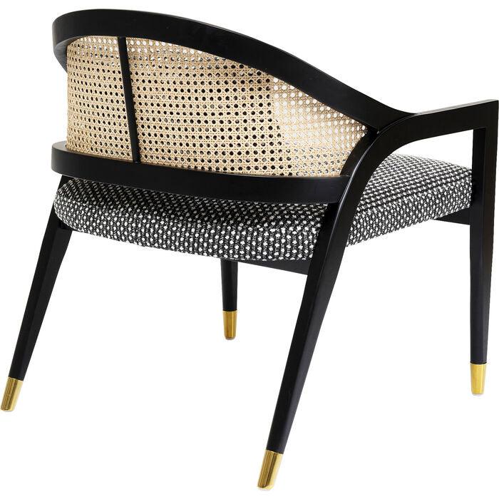 Fotel HORIZON czarny z rattanem - Eye on Design