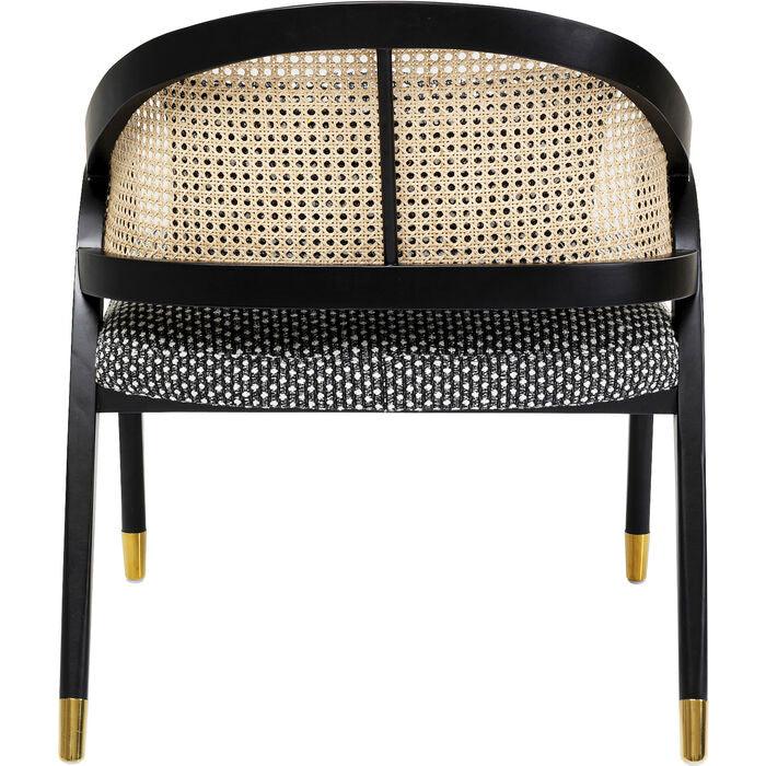 Fotel HORIZON czarny z rattanem - Eye on Design