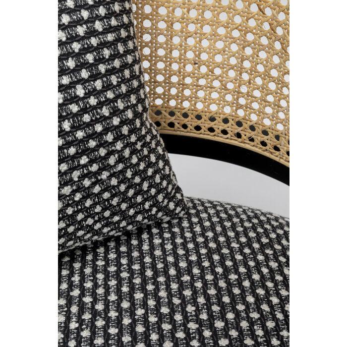 Fotel HORIZON czarny z rattanem - Eye on Design