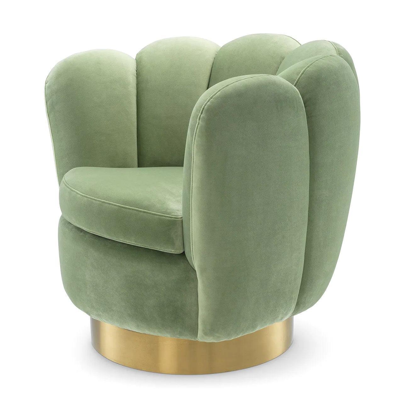 Fotel obrotowy MIRAGE pistacjowy Eichholtz    Eye on Design