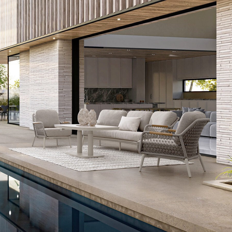 EULERO beige outdoor armchair