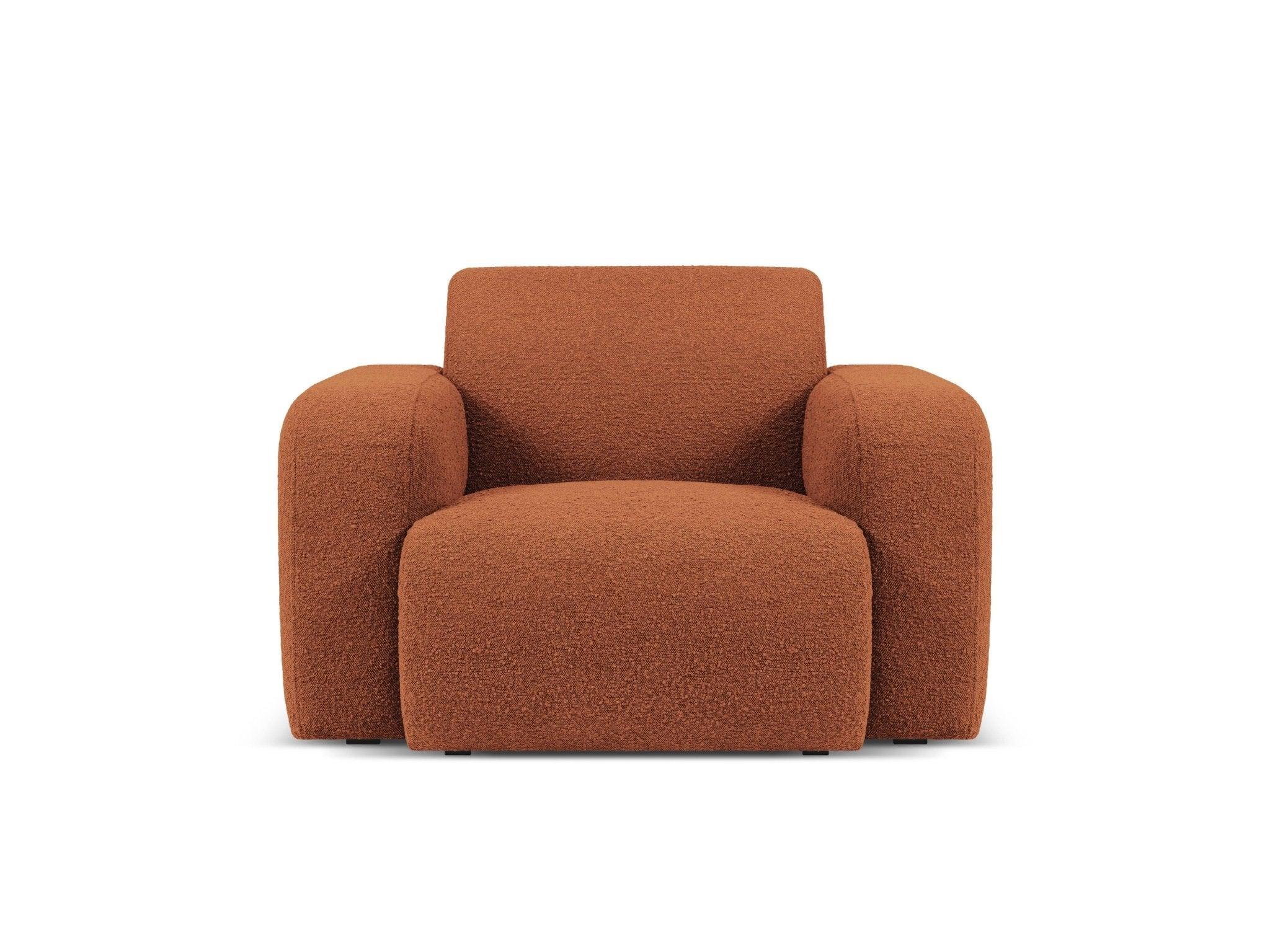 Fotel w tkaninie boucle LOLA brązowy Windsor & Co    Eye on Design