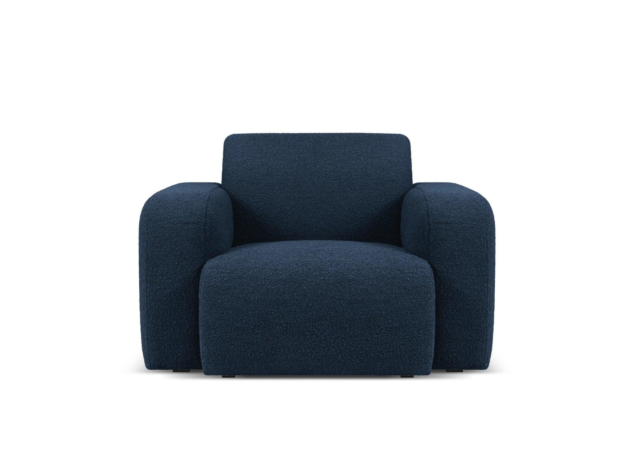 Fotel w tkaninie boucle LOLA ciemnoniebieski Windsor & Co    Eye on Design