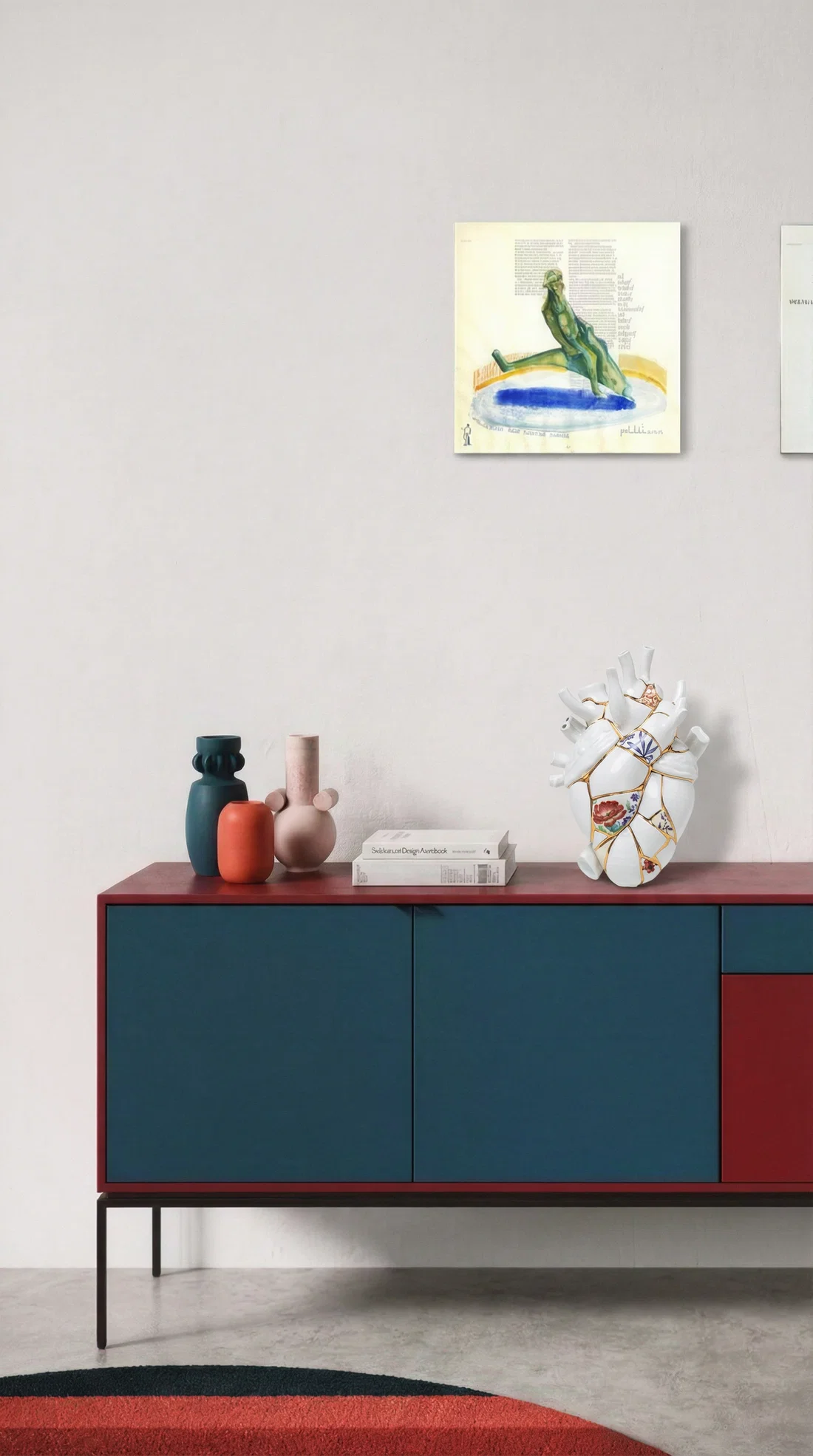 Váza KINTSUGI LÁSKA V KVĚTU porcelánová