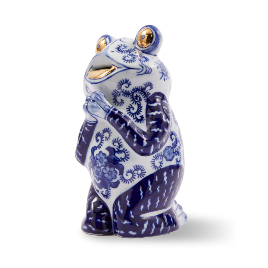 Skarbonka FROG tmavě modrá porcelán
