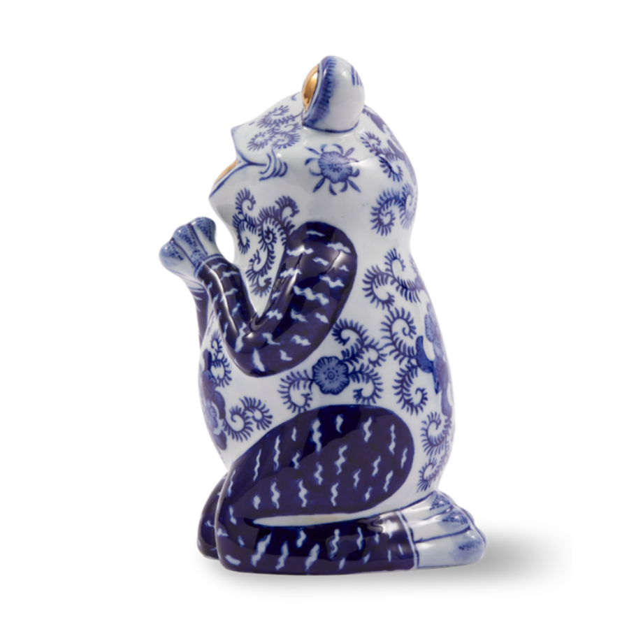 Skarbonka FROG tmavě modrá porcelán