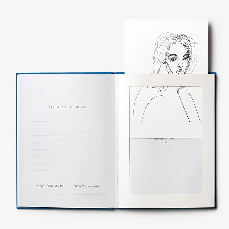 GREAT ART Blue and White Drawing Album