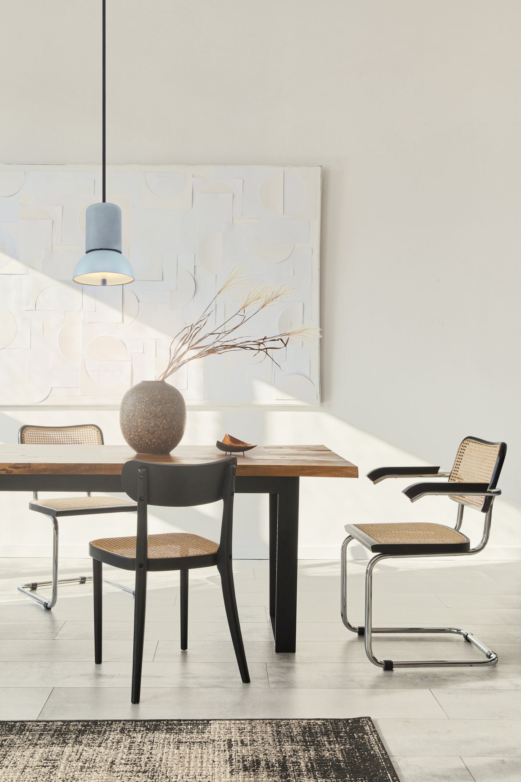 Lampa wisząca GIRO VELVET beton z aksamitem