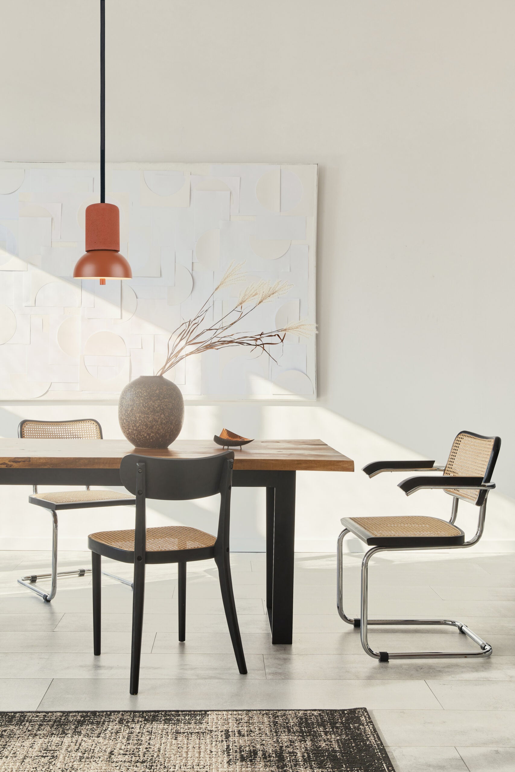 Závěsná lampa GIRO VELVET beton s sametem