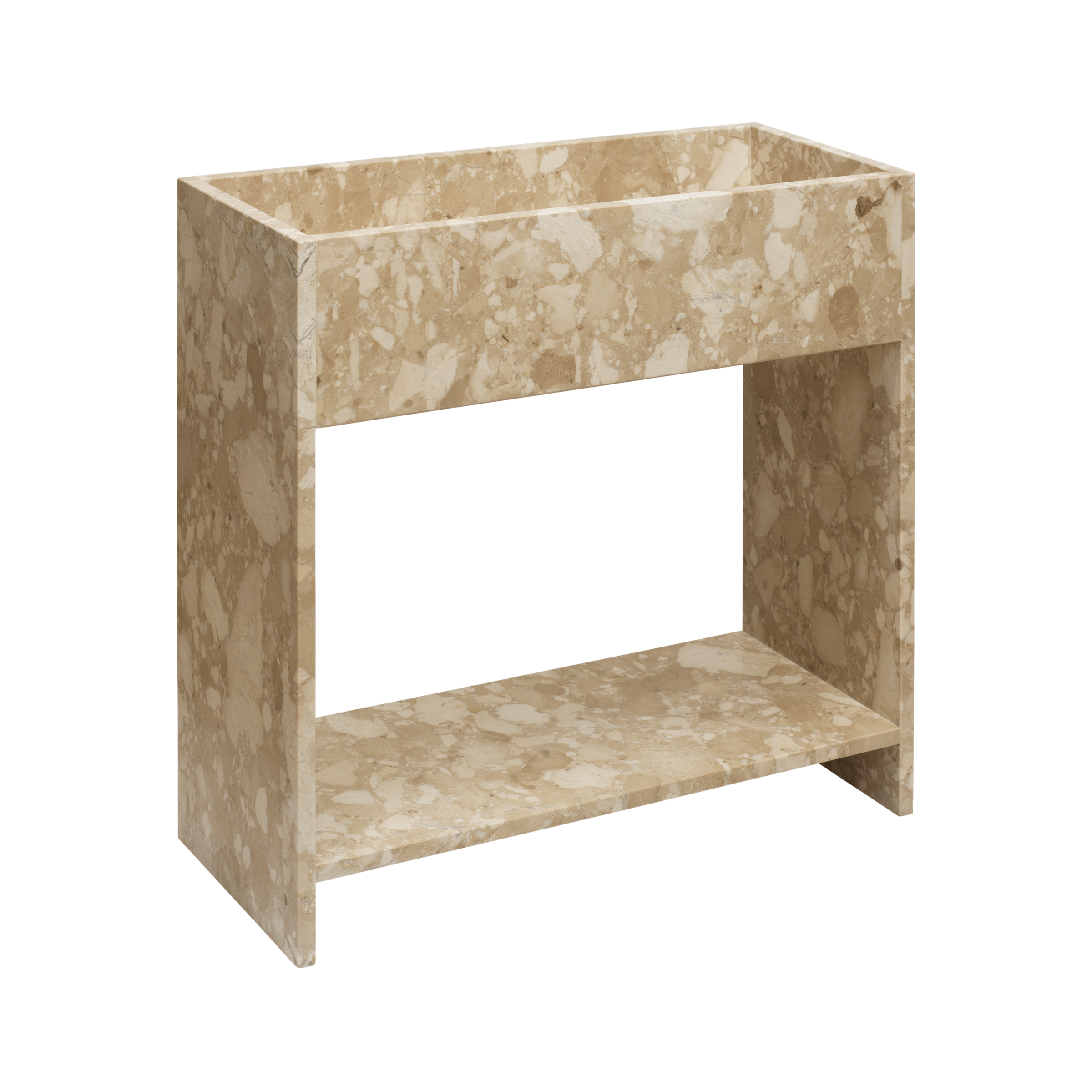 STONE PLANT BOX console sandy marble