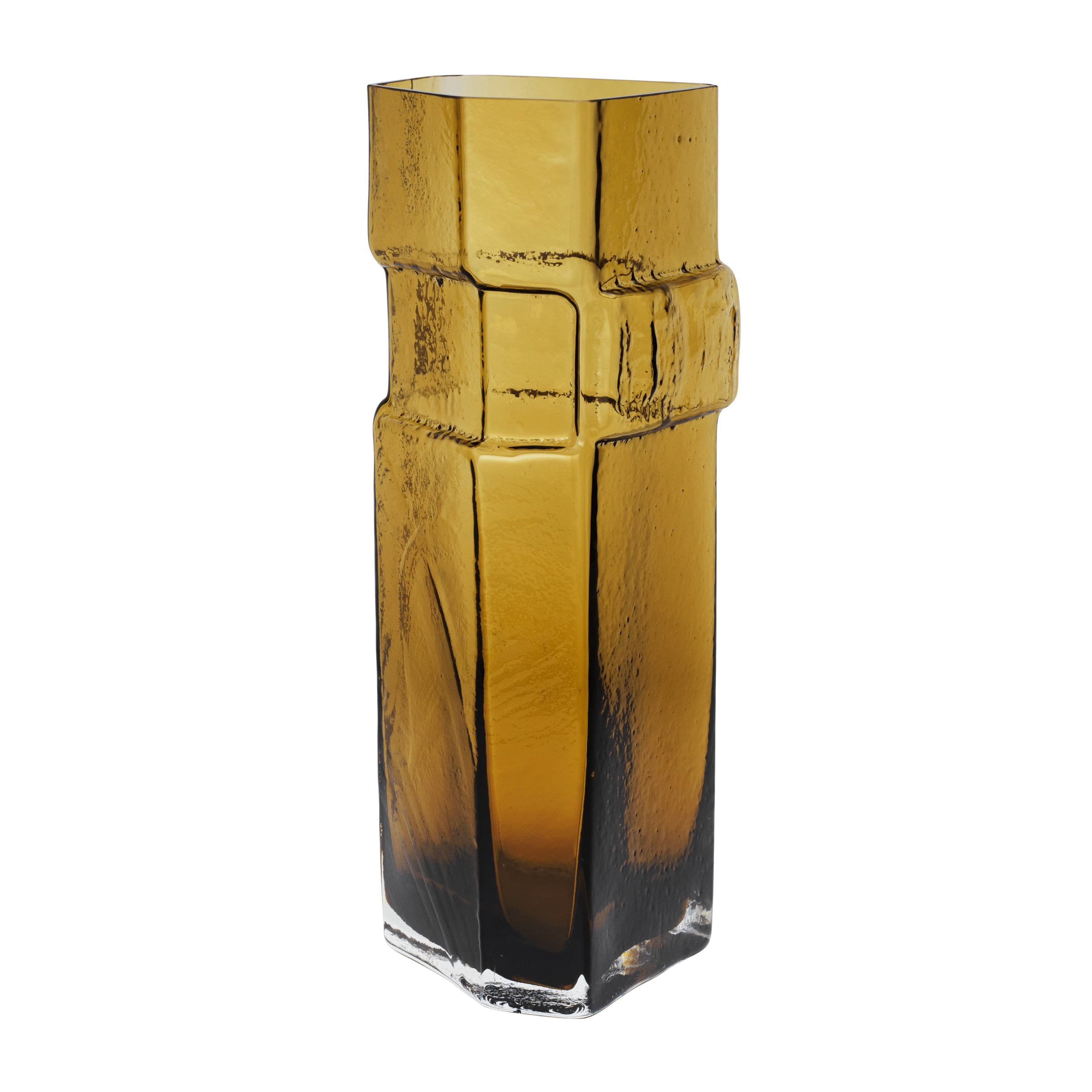 MURO TALL vase amber glass