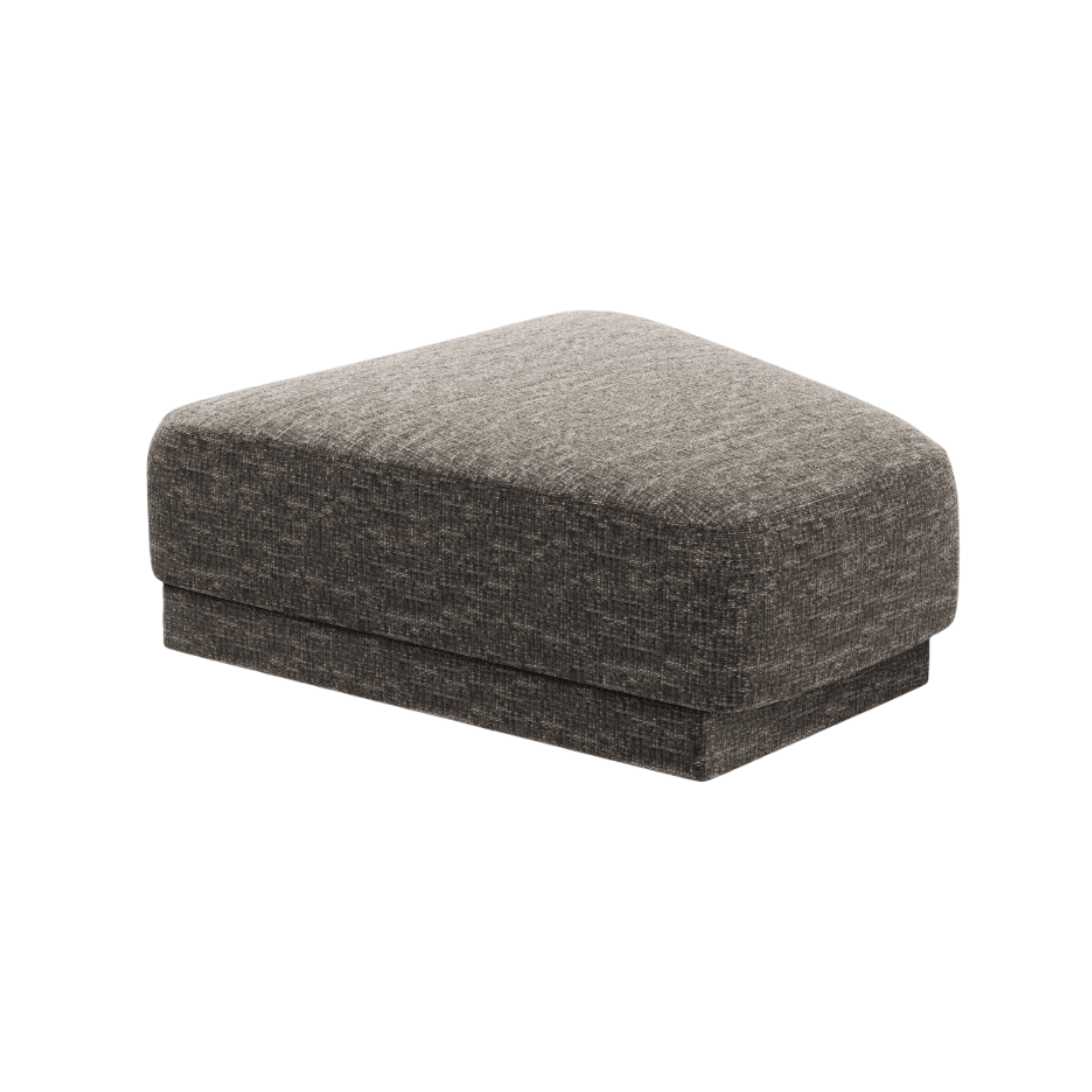 Pouf / module MILEY gray chenille silky