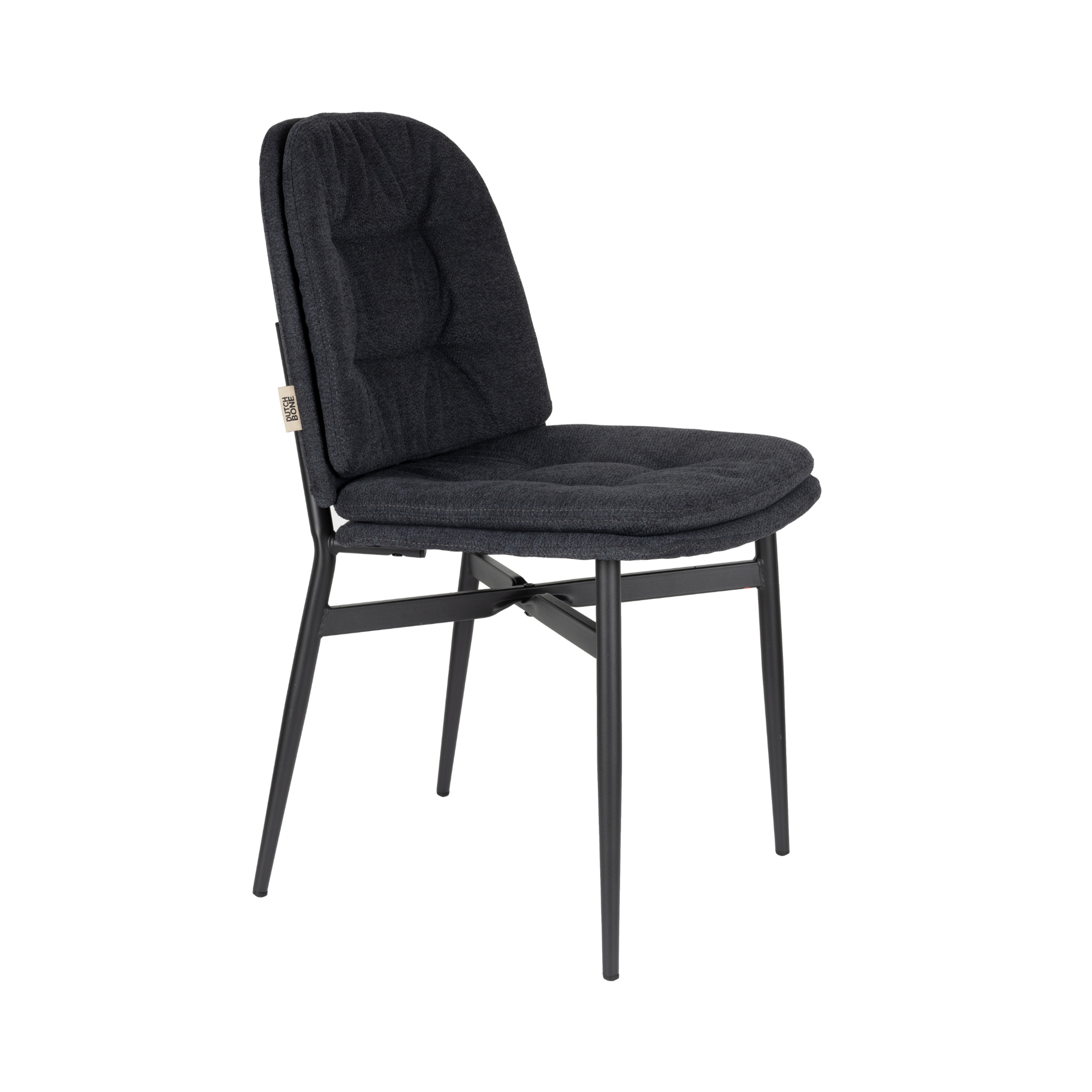 Židle JADE tmavě modrá s černým podstavcem