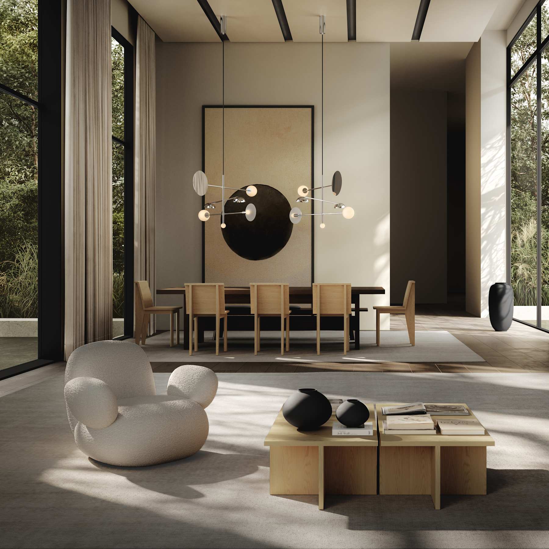 SUNAO SLIM vase black ceramic