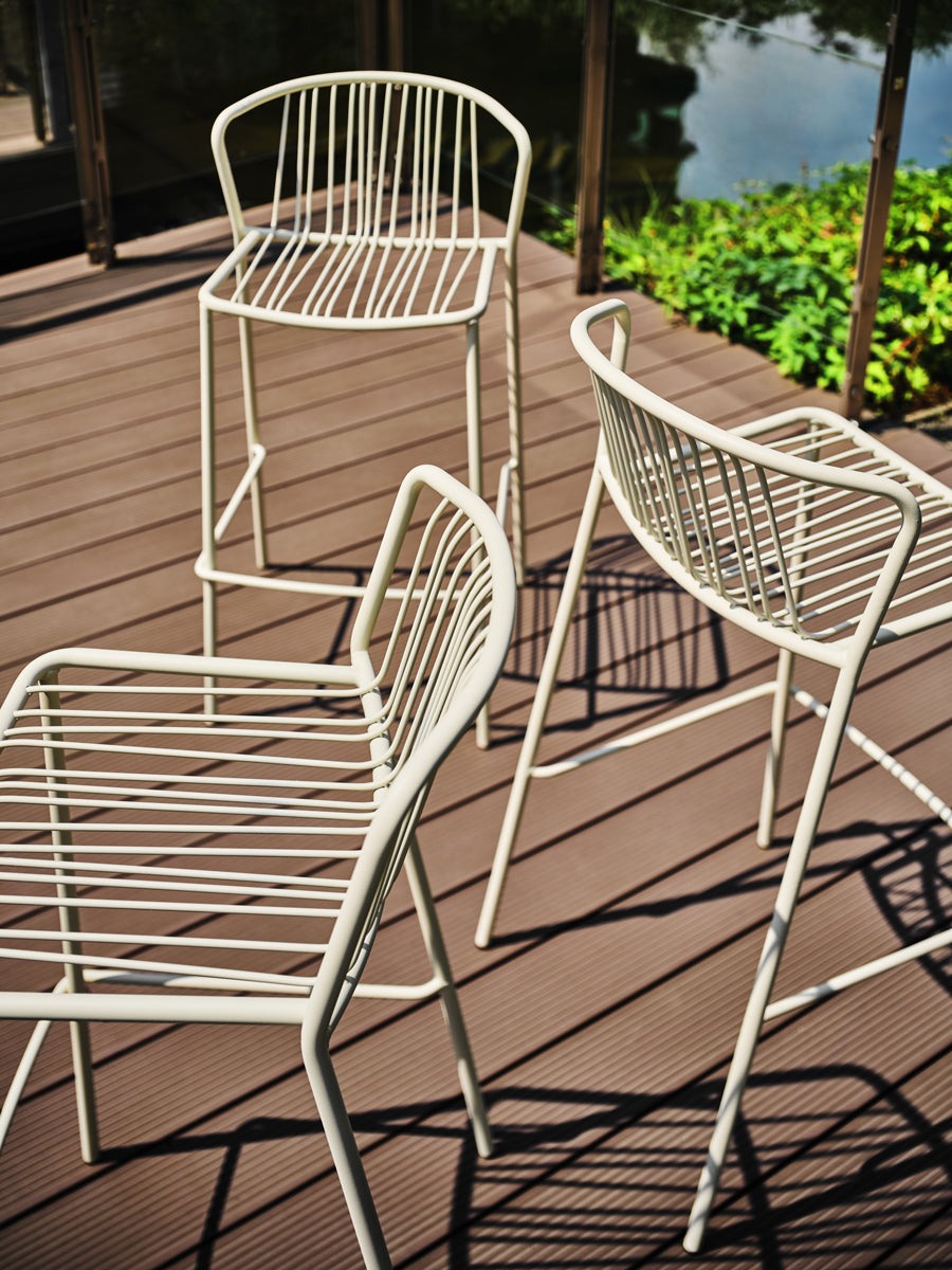 Sada barových židlí BRIS z pozinkované oceli