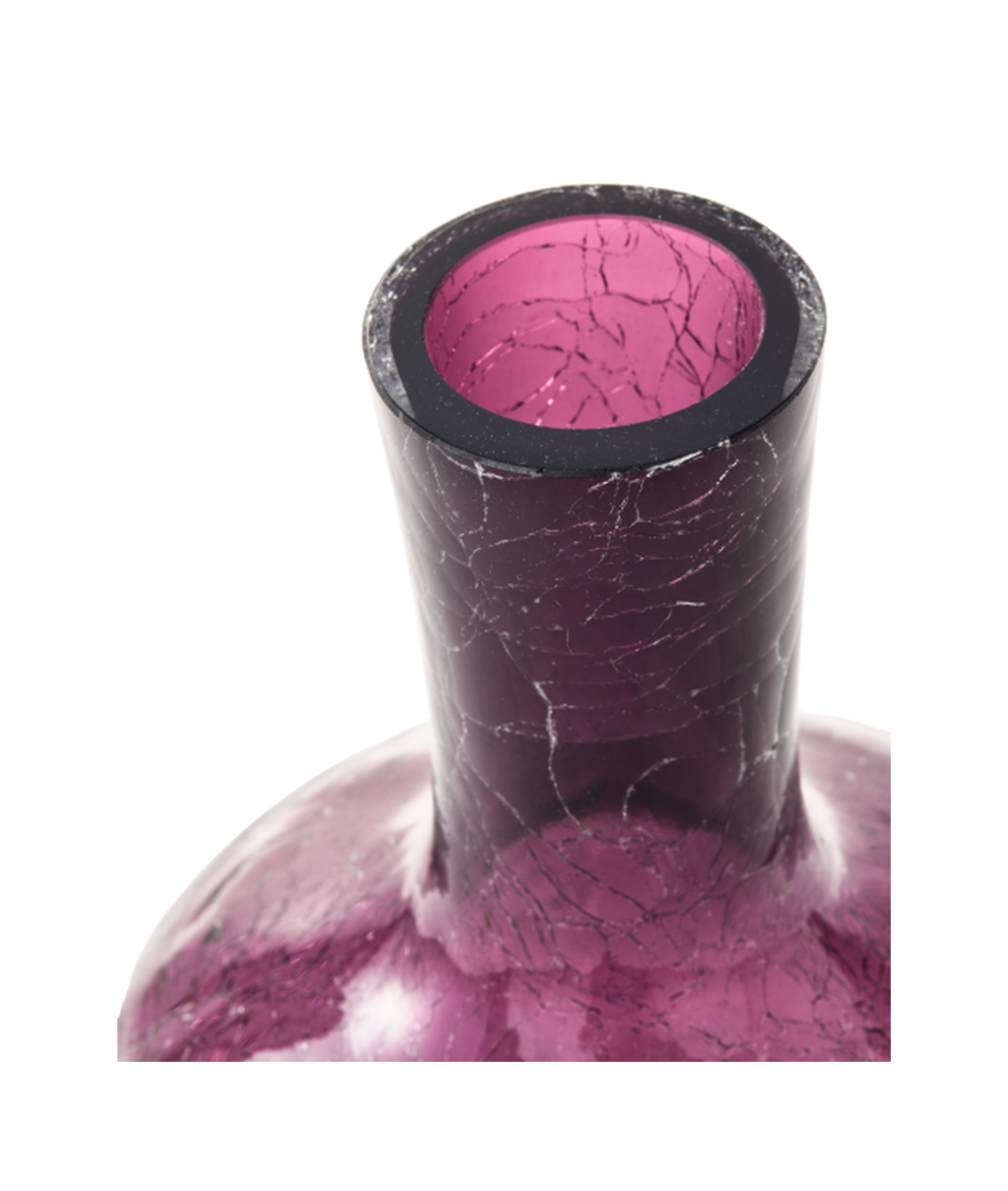 Váza PRASKLÉ SKLO tmavě fialová