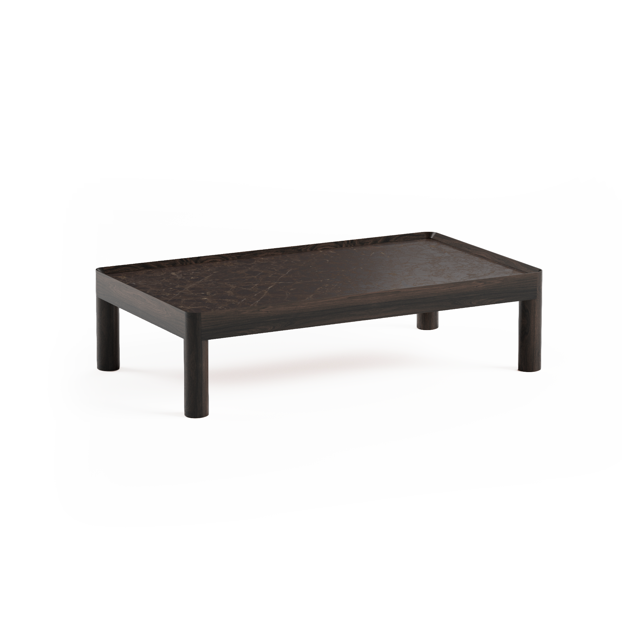INSET LOW Coffee Table in Ebony Oak Wood