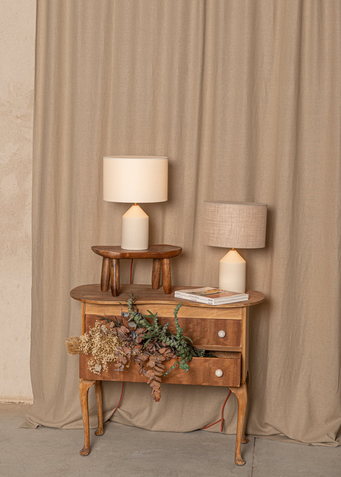 Keramická stolní lampa JOSEF ecru