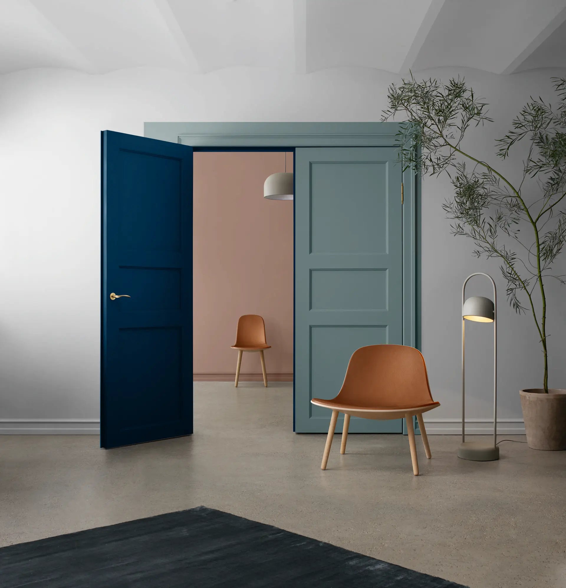 QUAY floor lamp gray