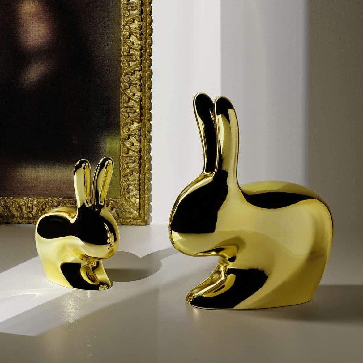 Krzesełko BABY RABBIT METALLIC złoty Qeeboo    Eye on Design