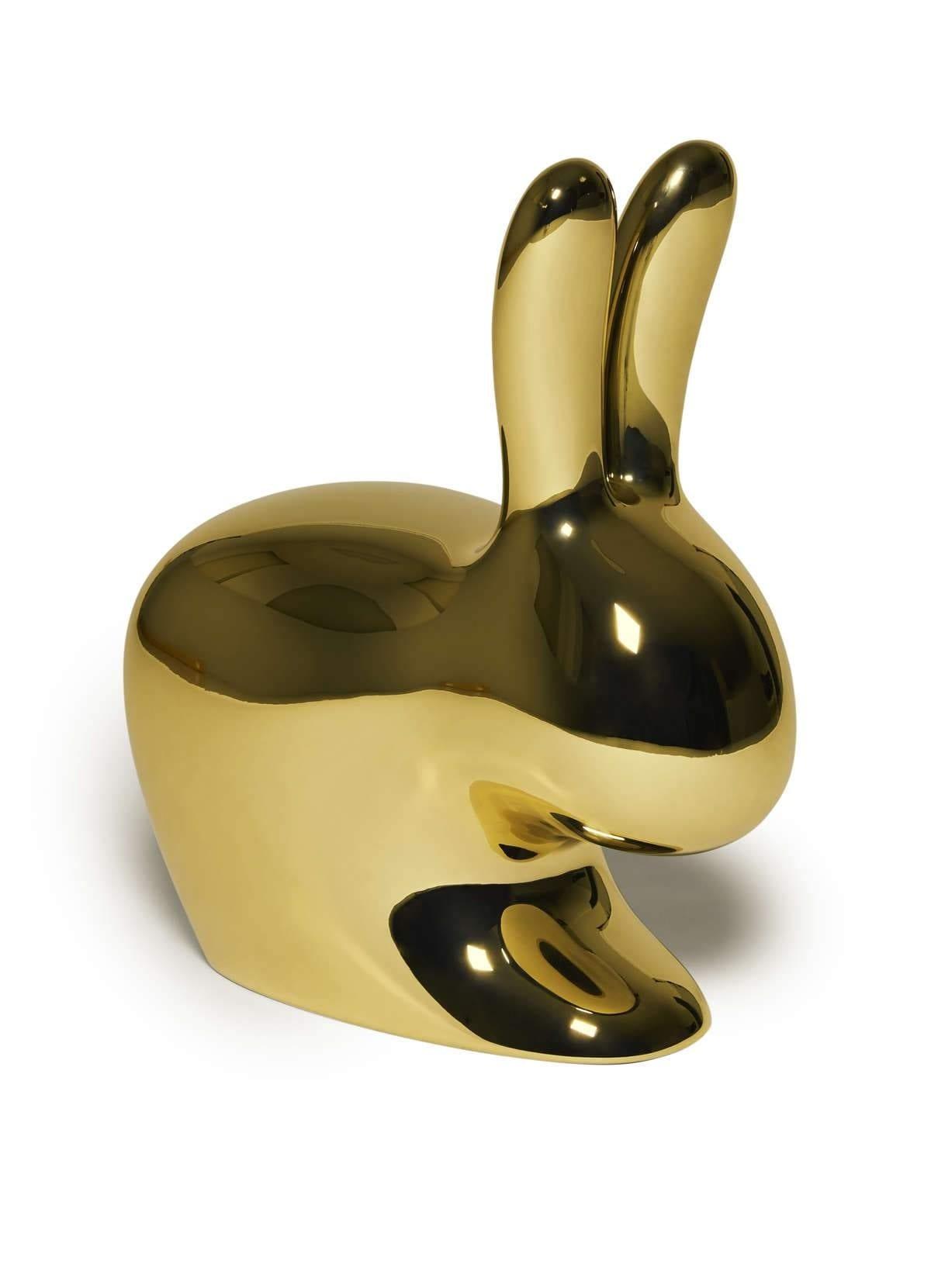Krzesełko BABY RABBIT METALLIC złoty Qeeboo    Eye on Design
