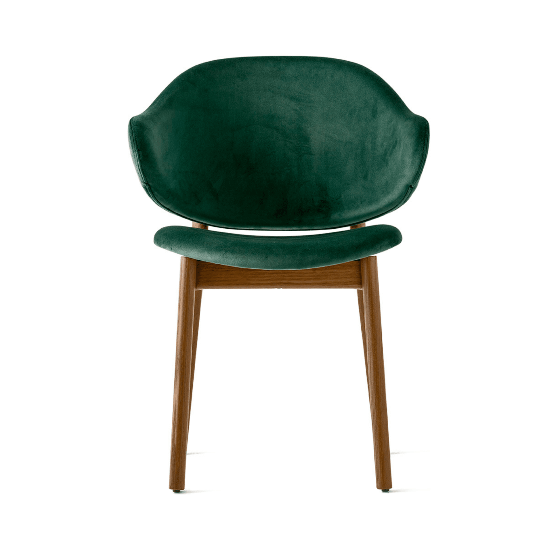 Krzesło aksamitne HOLLY ciemnozielony z drewnianą podstawą Calligaris orzech włoski   Eye on Design