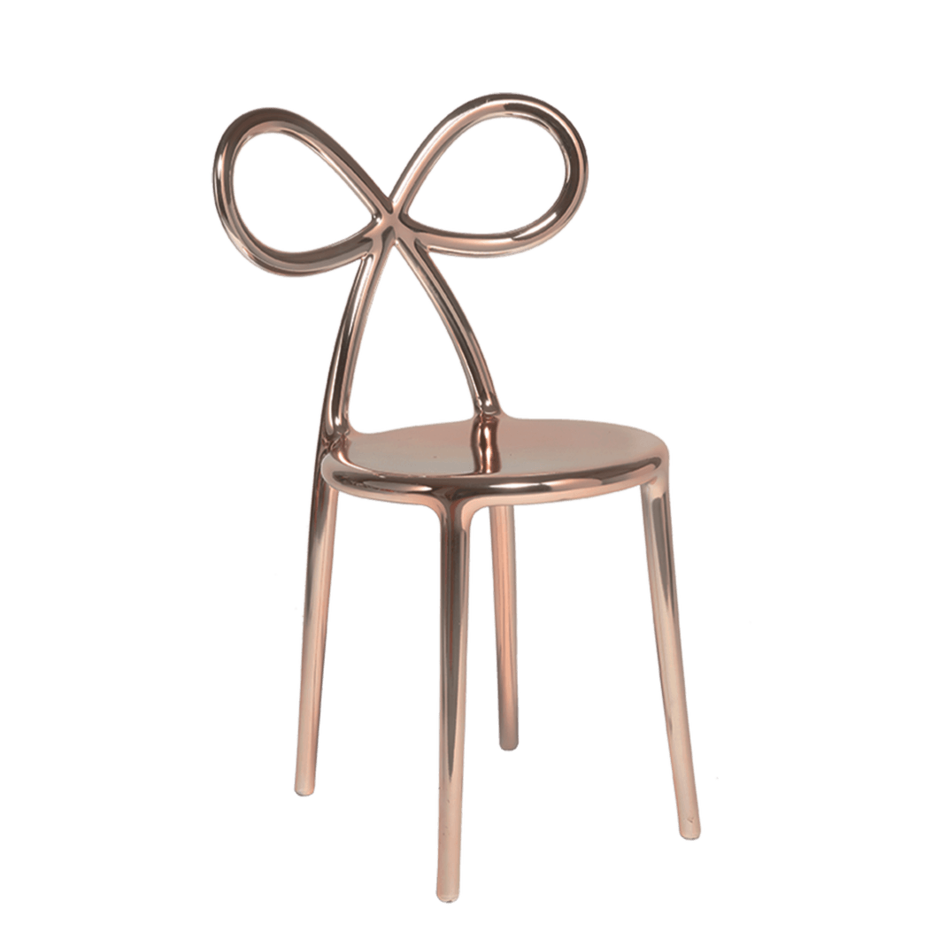 Krzesło RIBBON różowe złoto Qeeboo    Eye on Design