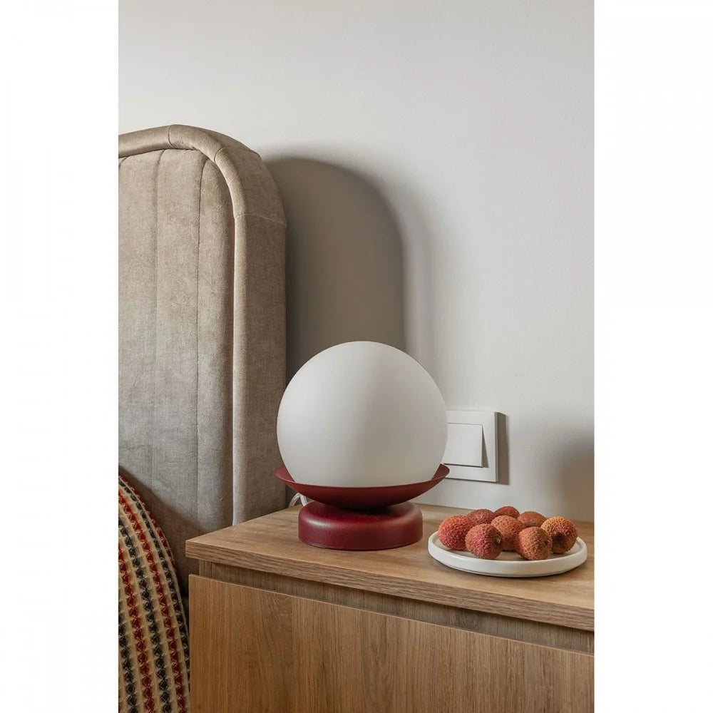 Stolní lampa KUUL burgundská