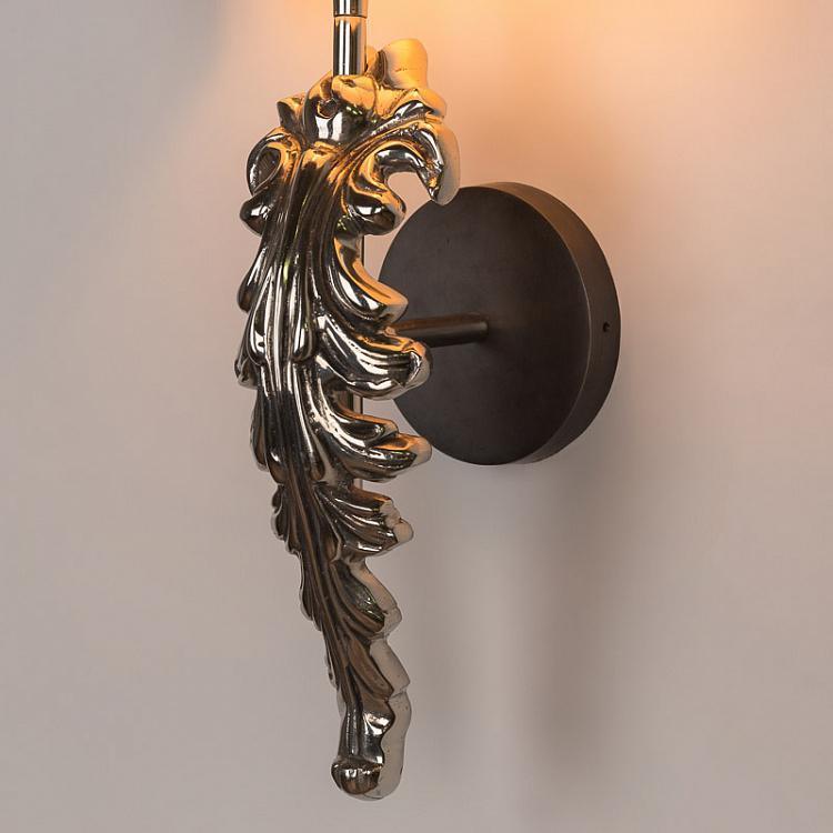 Lampa ścienna BEAU SITE srebrny z czarnym kloszem Eichholtz    Eye on Design