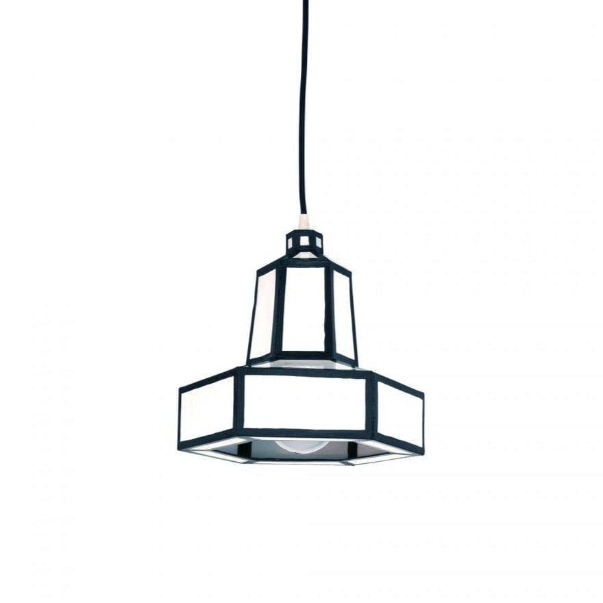 Lampa wisząca CUT 'N PASTE biały z czarną obramówką Seletti 26 x 24.2 cm   Eye on Design