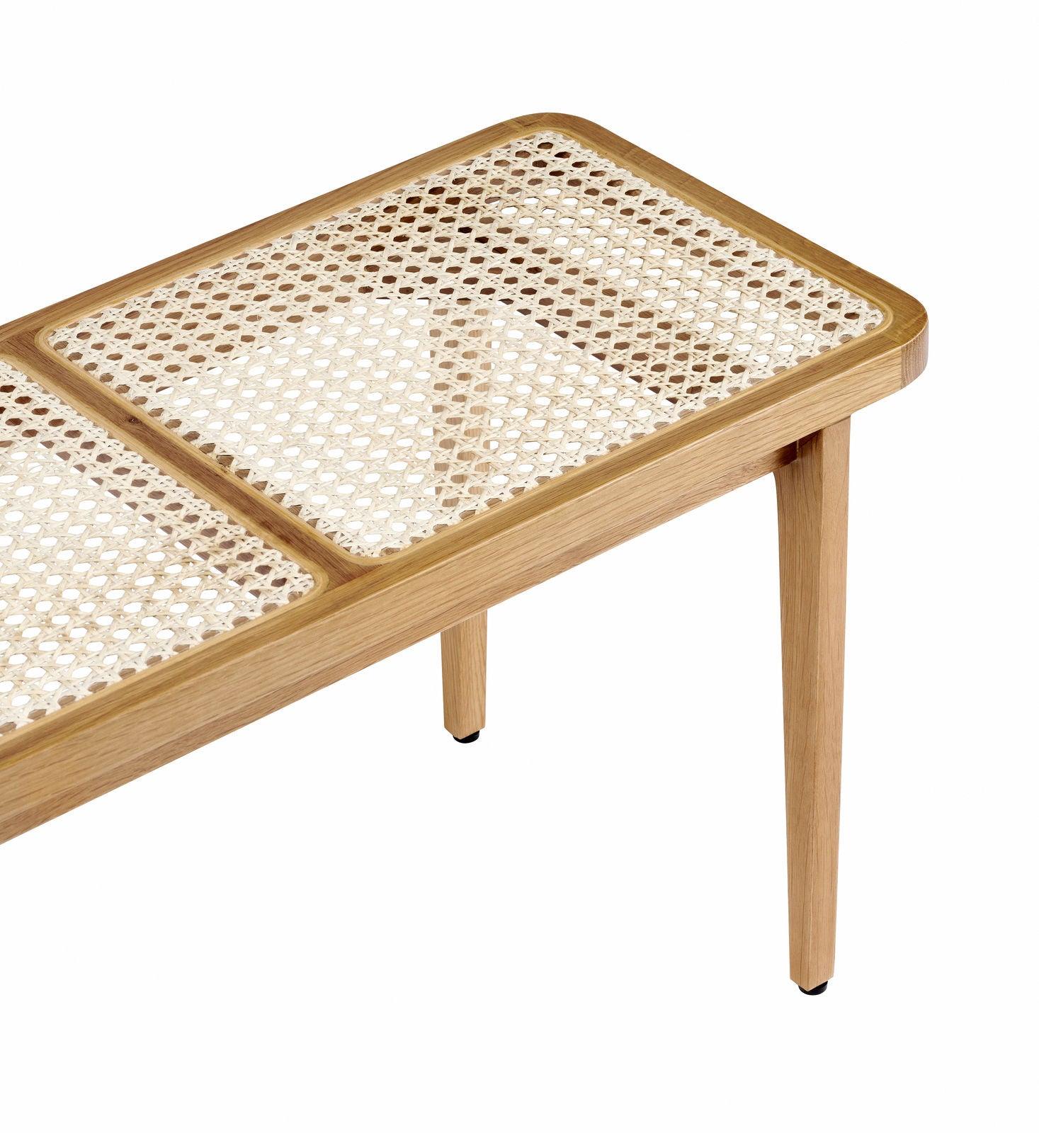 Ławka LE ROI dębowy z rattanem NORR11    Eye on Design