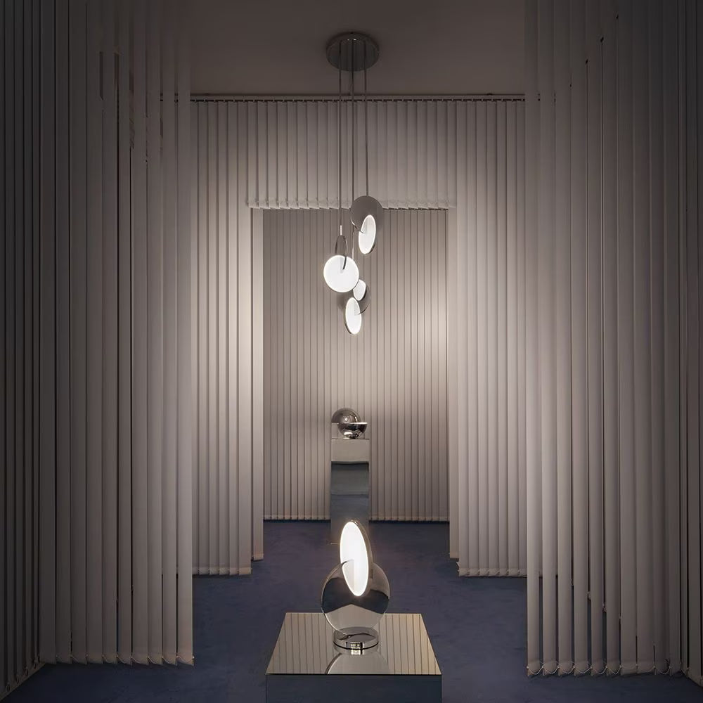 Lampa visící 3-bodová ECLIPSE v chromovém provedení