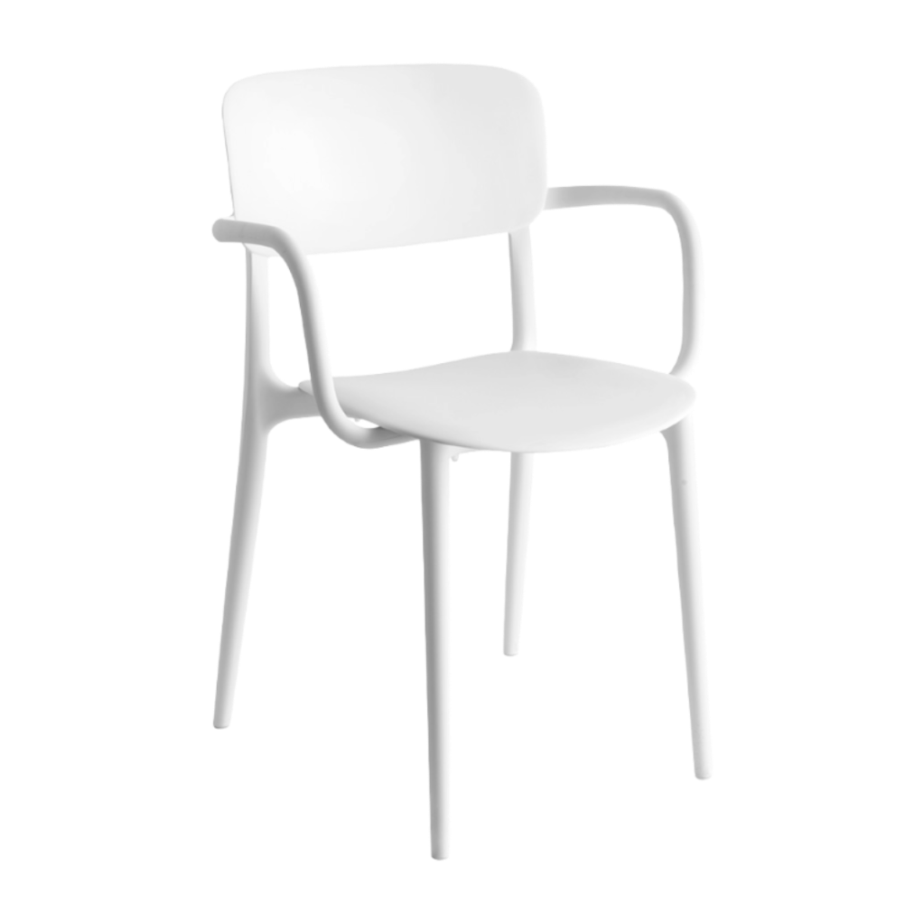 Armchair with Armrests LIBERTY white