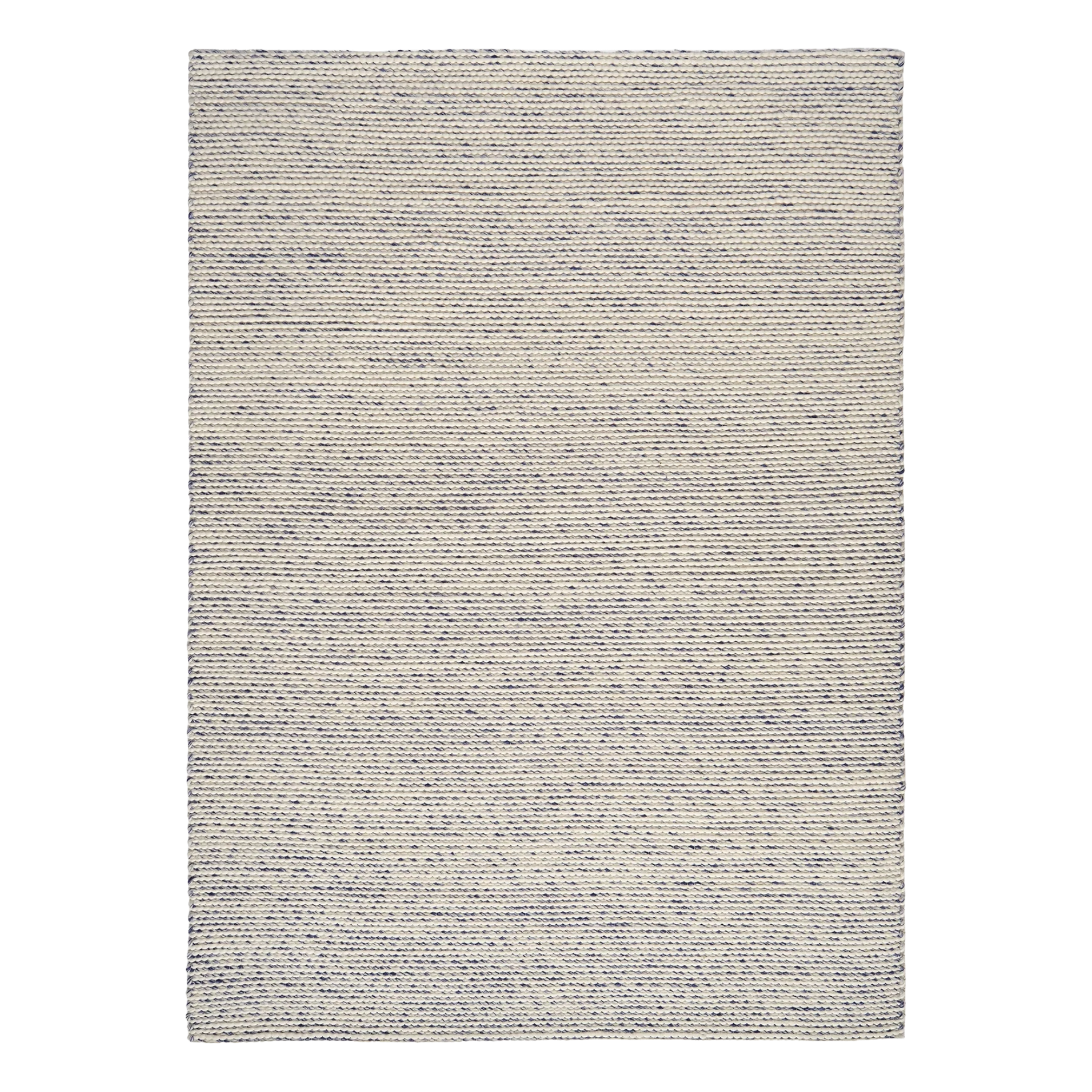 LOOPY cream rug with blue
