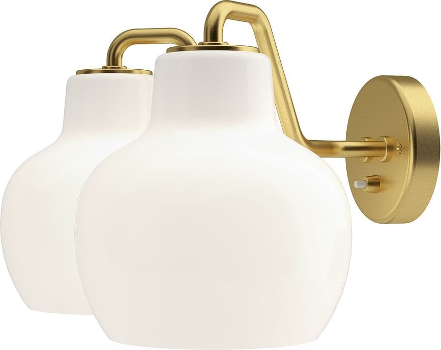 VL RING CROWN 2 Wall Lamp white with brass base