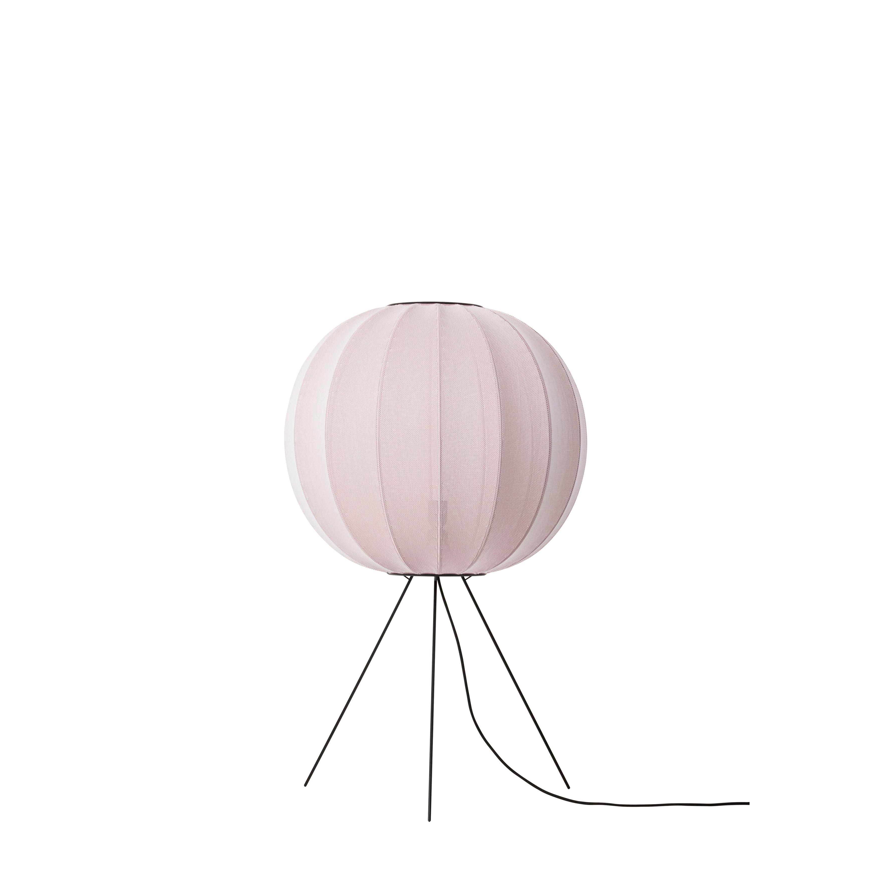 Low tripod floor lamp KNIT-WIT light pink