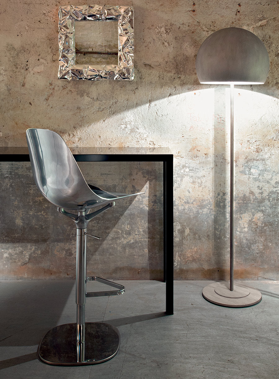 Hoker regulowany MAMMAMIA polerowane aluminium