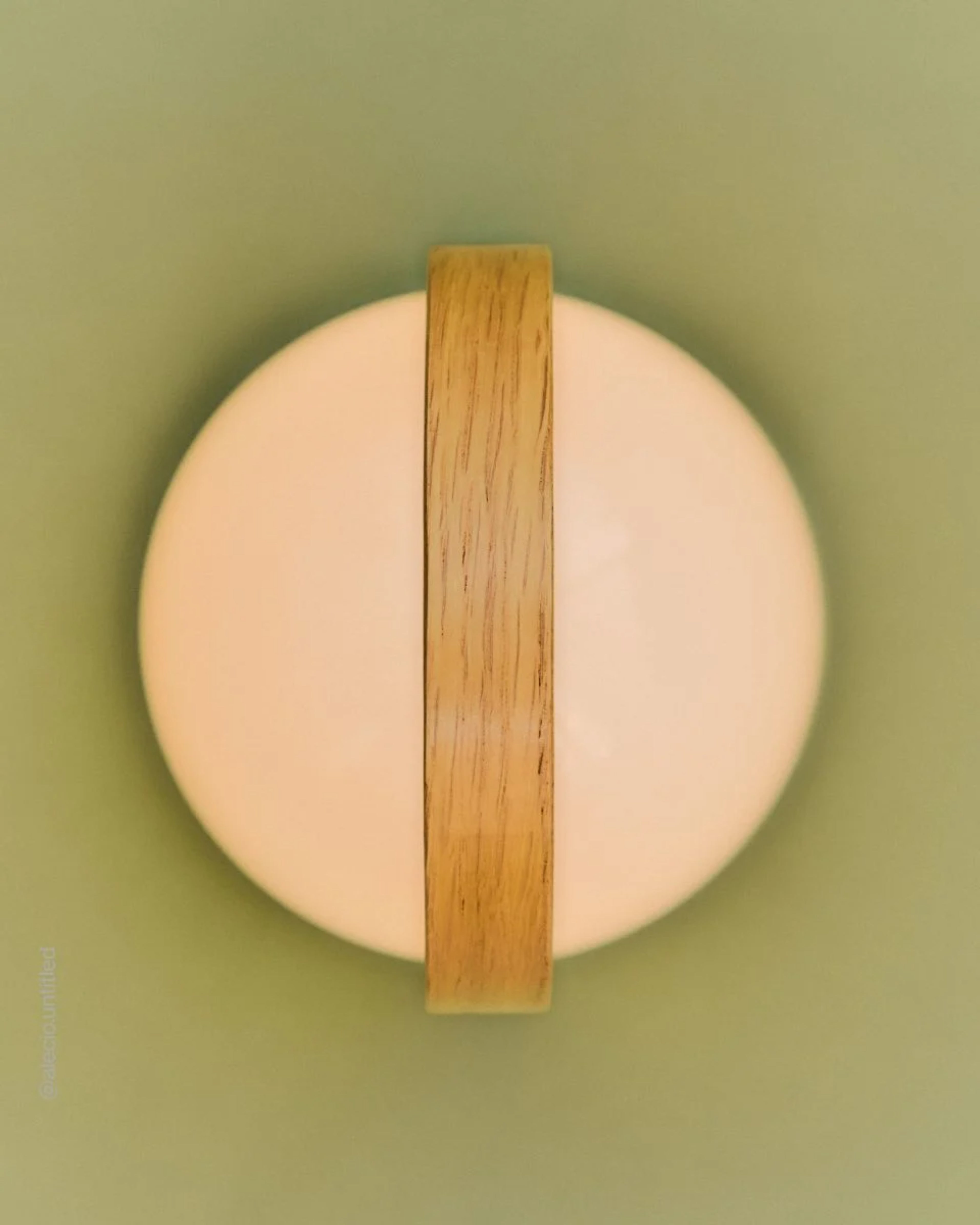 Přenosná lampa FOLLOWME bílá s hnědým detailem