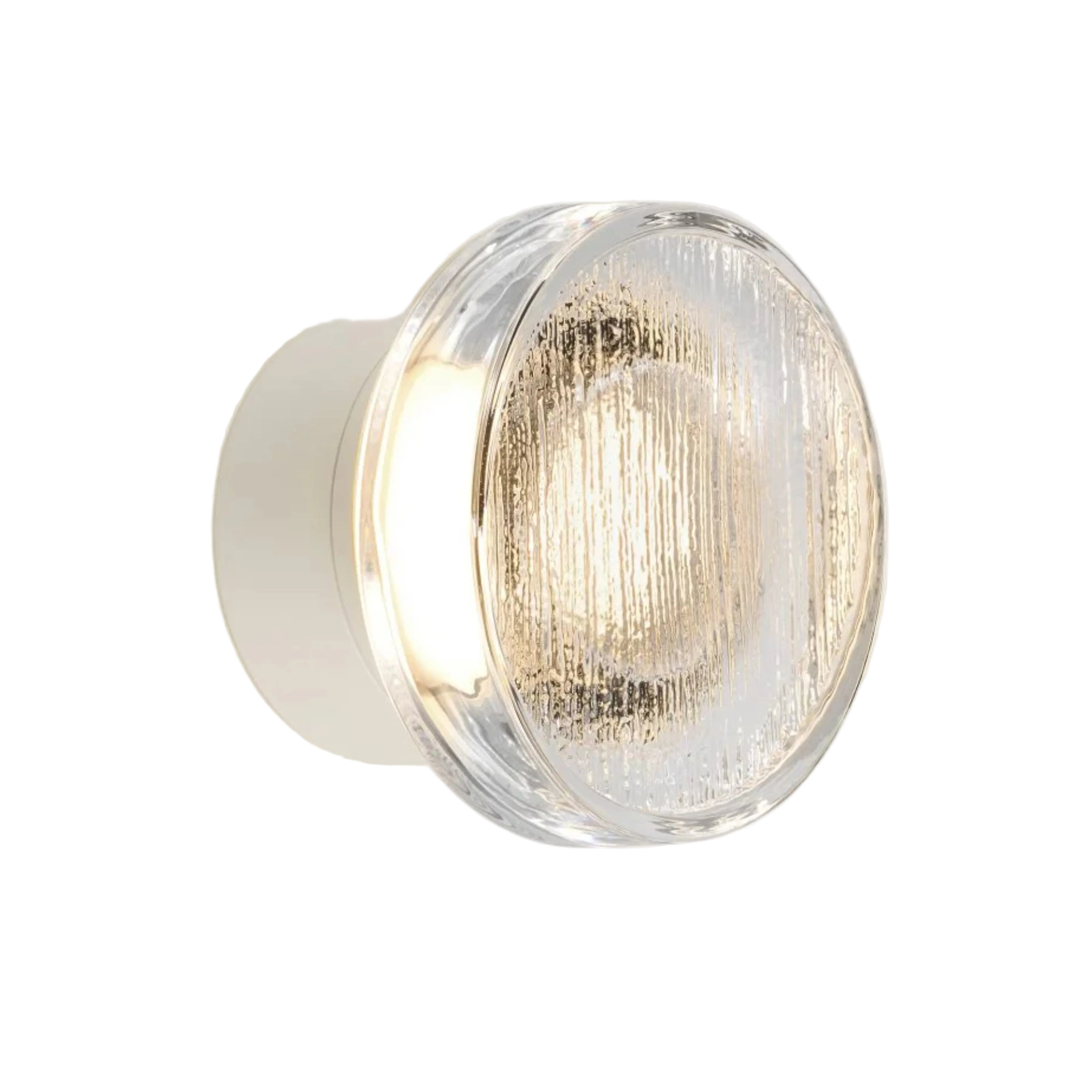 Bílá venkovní lampa ROC se sklem