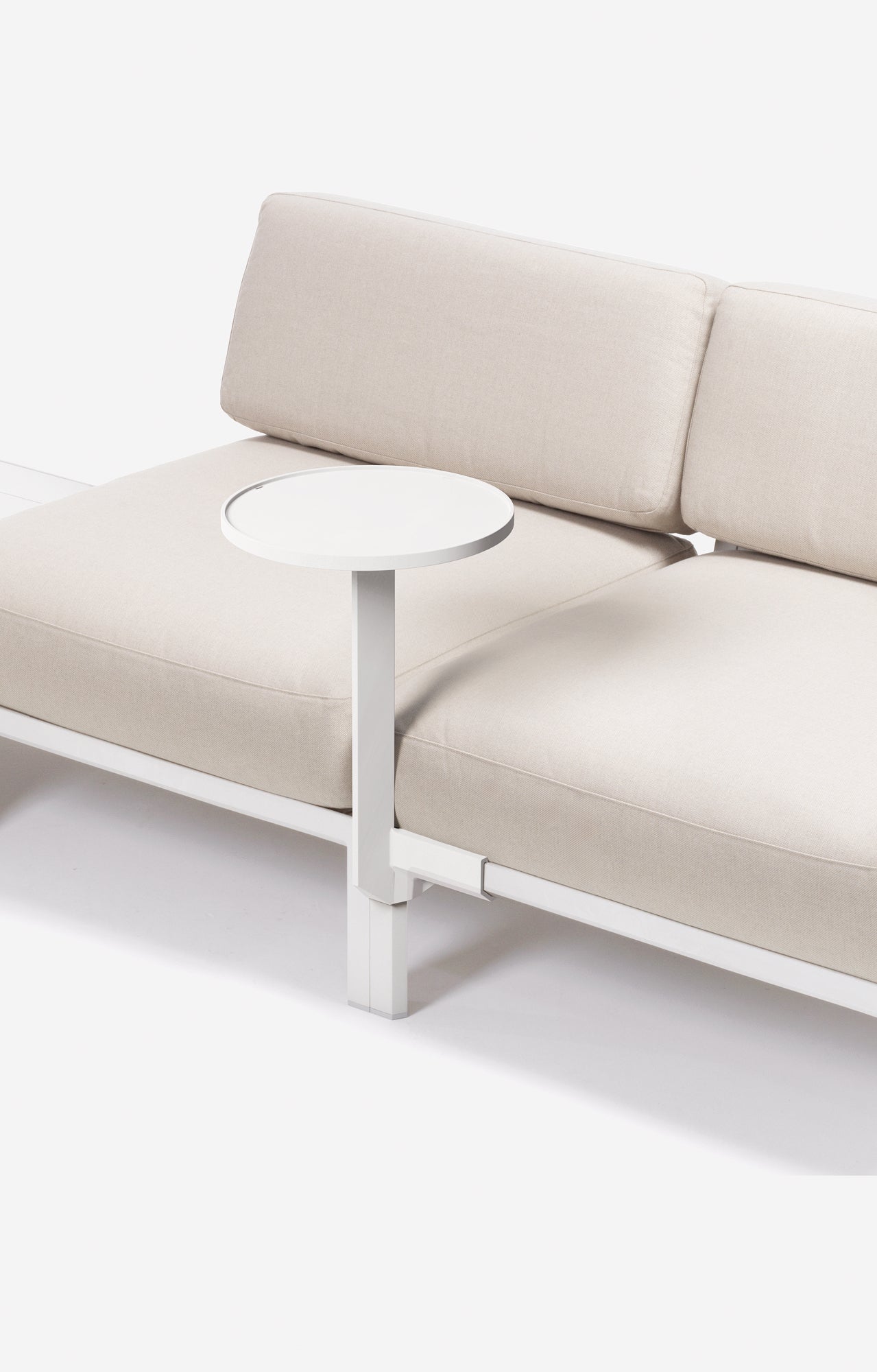 MAXIMO 5 Pearl Outdoor Modular Corner Sofa with Chalk Base