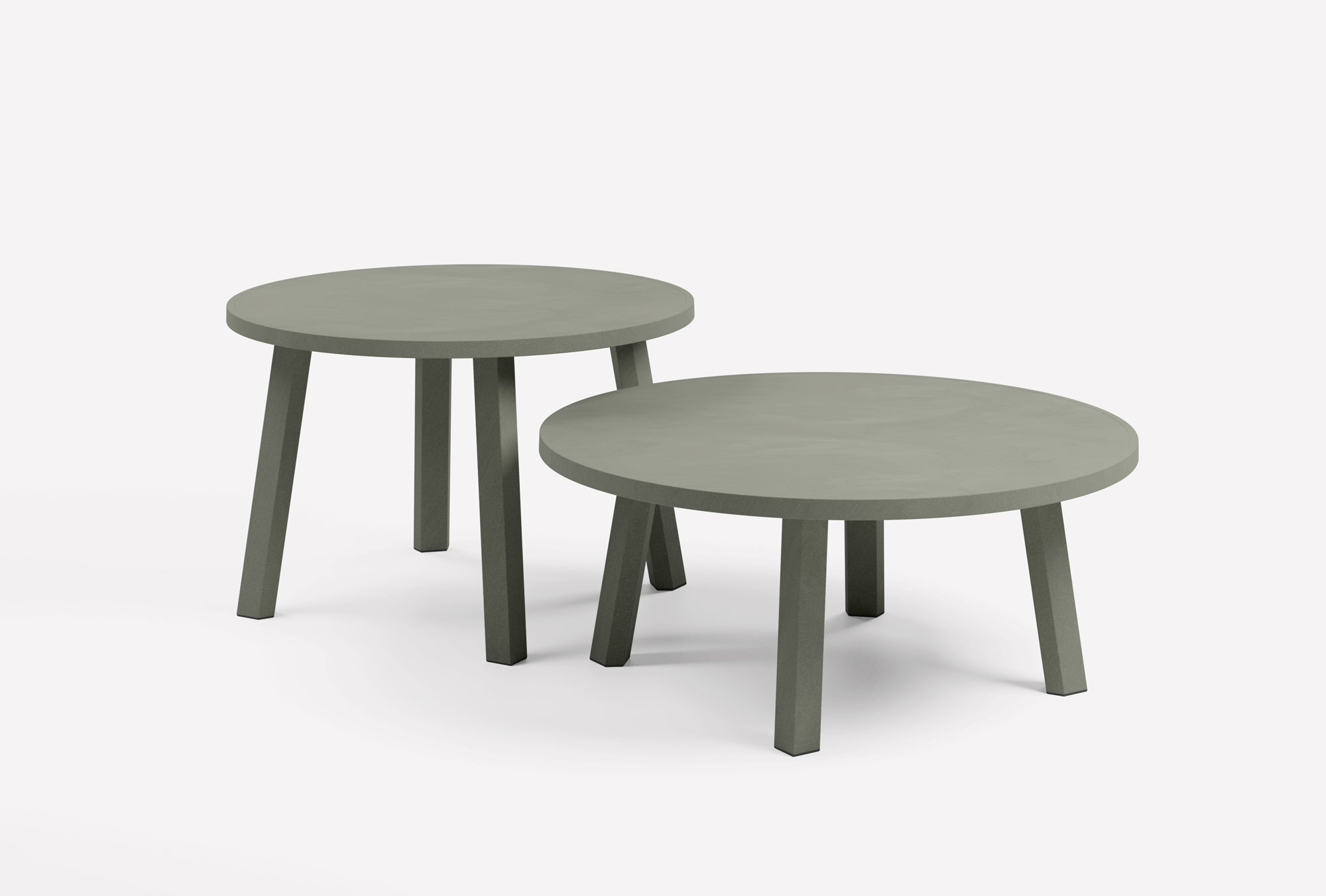 Kulatý venkovní boční stolek MAXIMO křídový