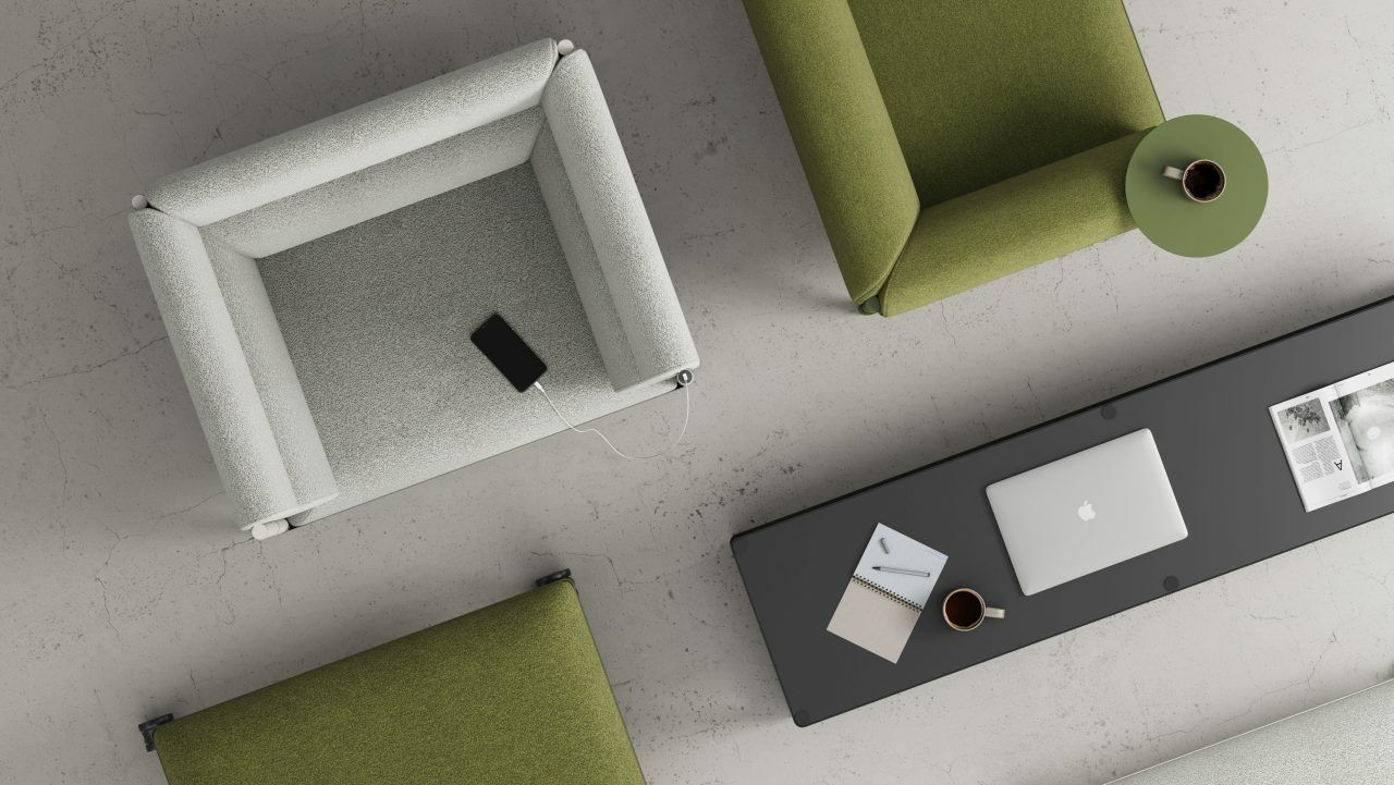 Vysoké křeslo STILT čalouněné